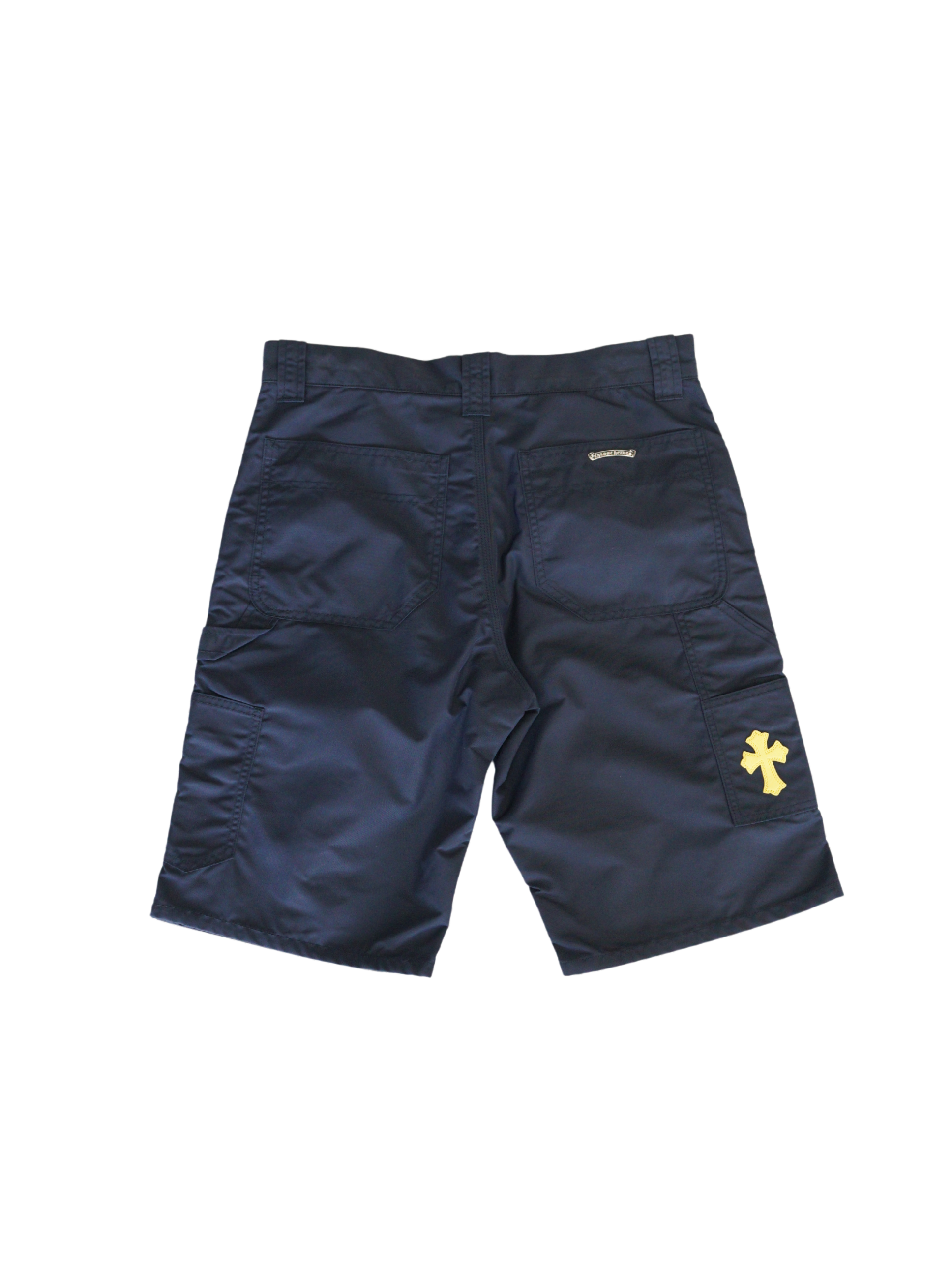 Chrome Hearts Double Knee Carpetner shorts Navy Yellow - 31
