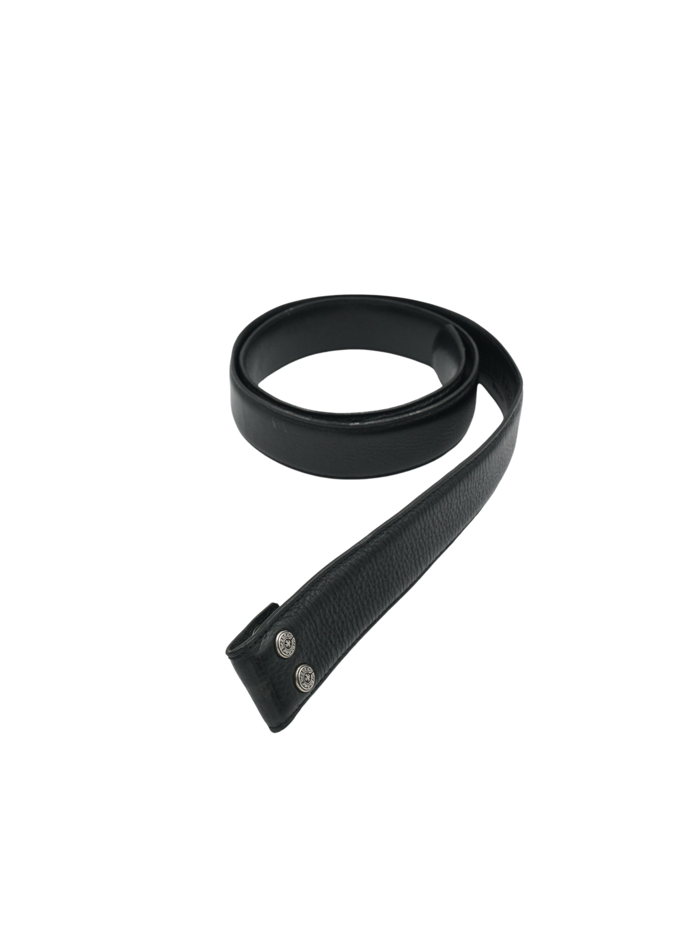 Chrome Hearts Black Leather Belt - 38