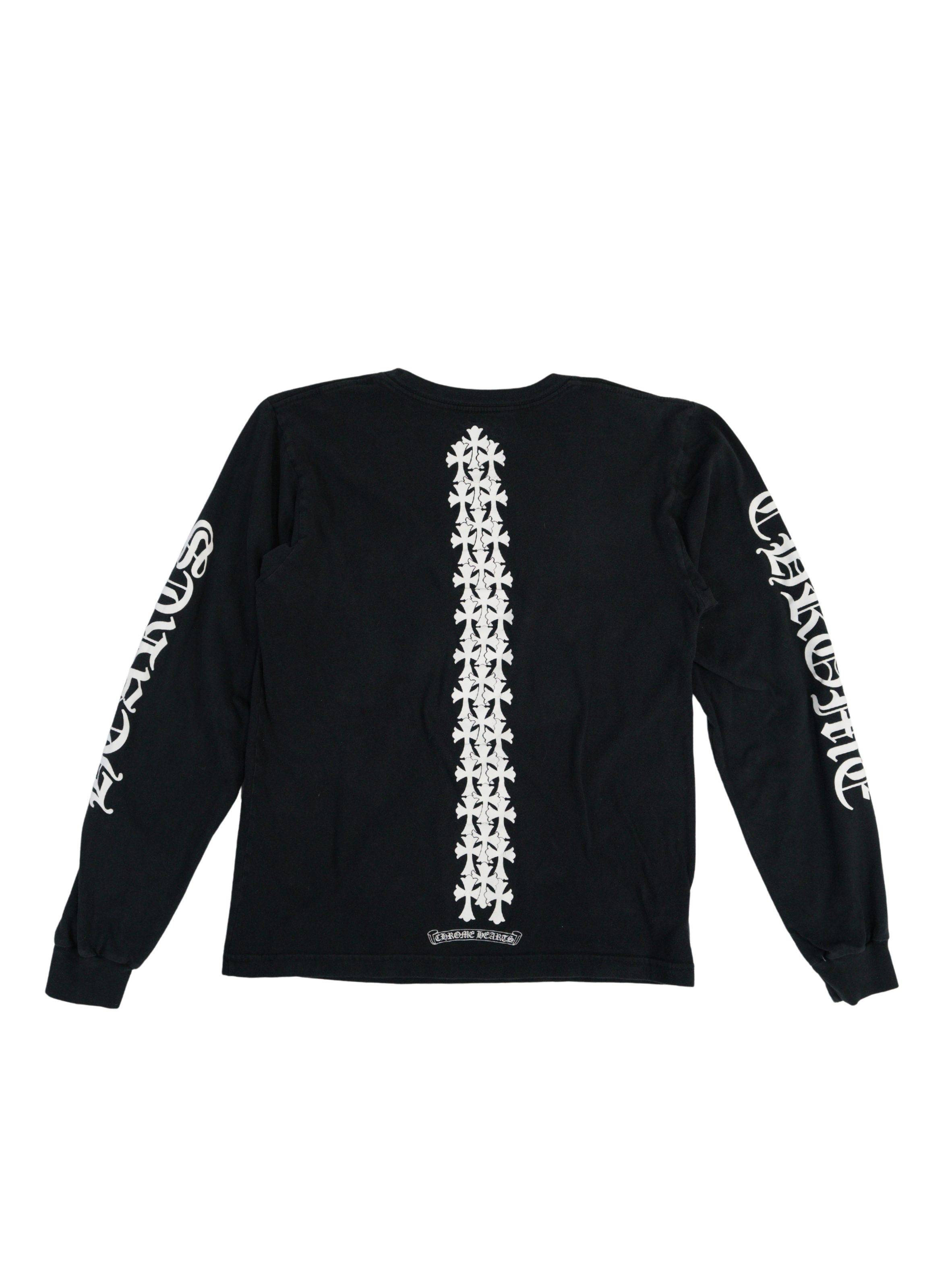 Chrome Hearts Vintage Cemetery Cross Tire Tracks L/S T-shirt