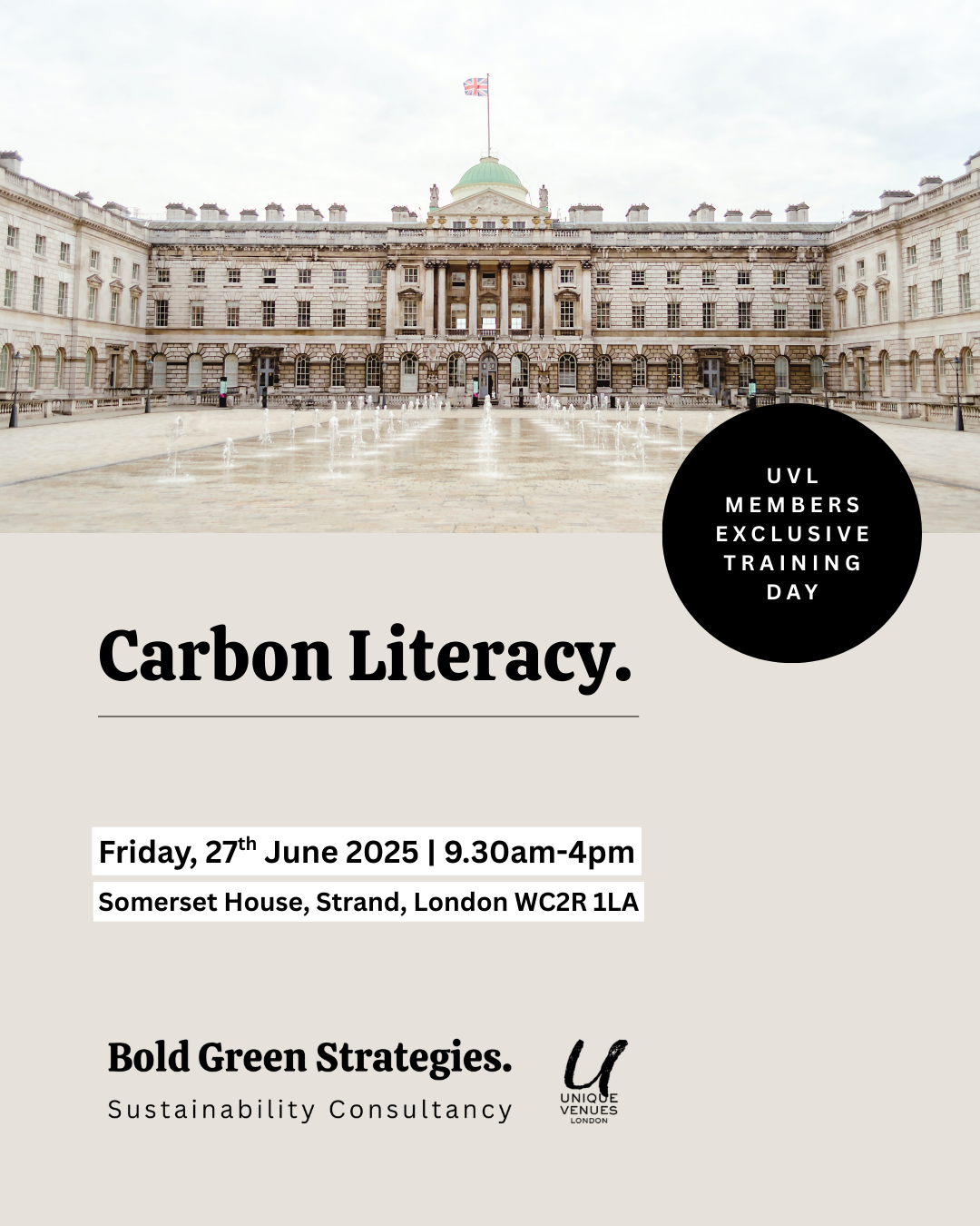 Carbon Literacy UVL Somerset House 2025