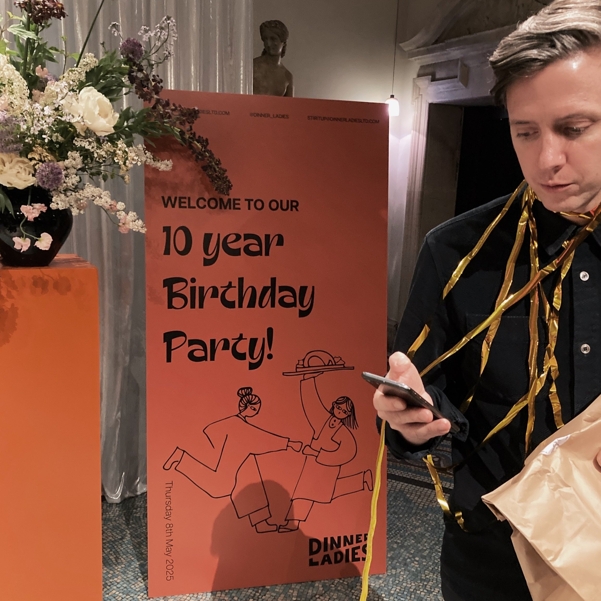Celebrating 10 Years with London caterer, Dinner Ladies.