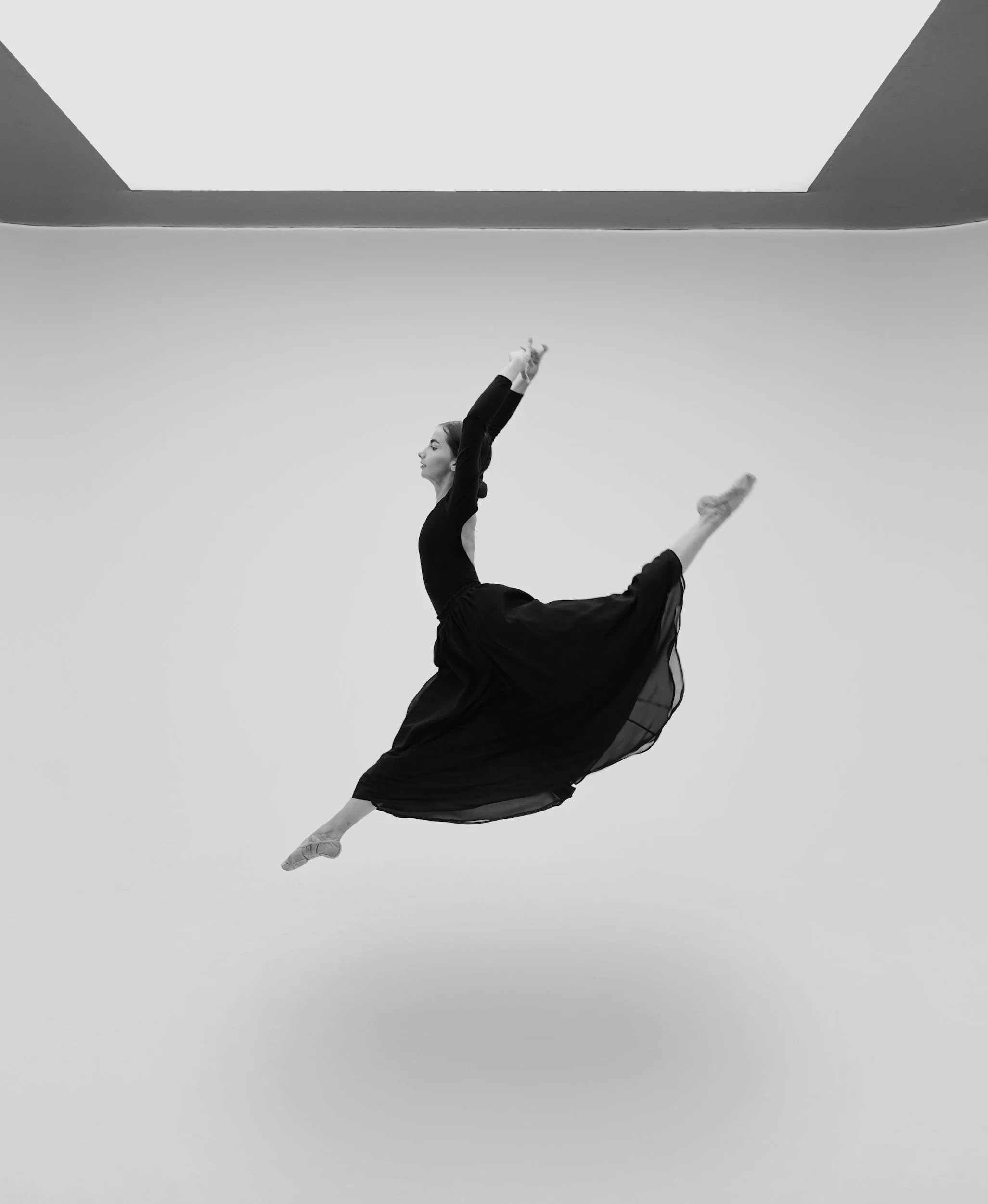 Ballet dancer leaping through the air representing the consultancy's work with culture, arts and heritage institutions.