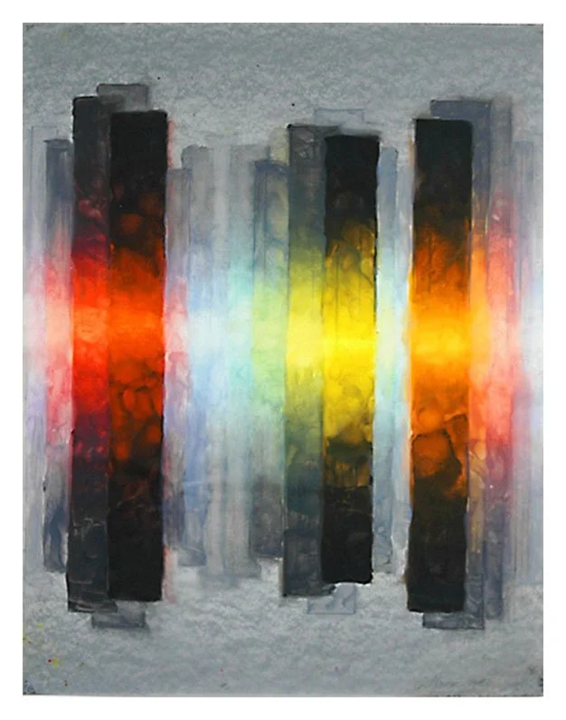 Paper Painting B5, 2008, 23.5" x 20", oil and graphite on vellum and paper