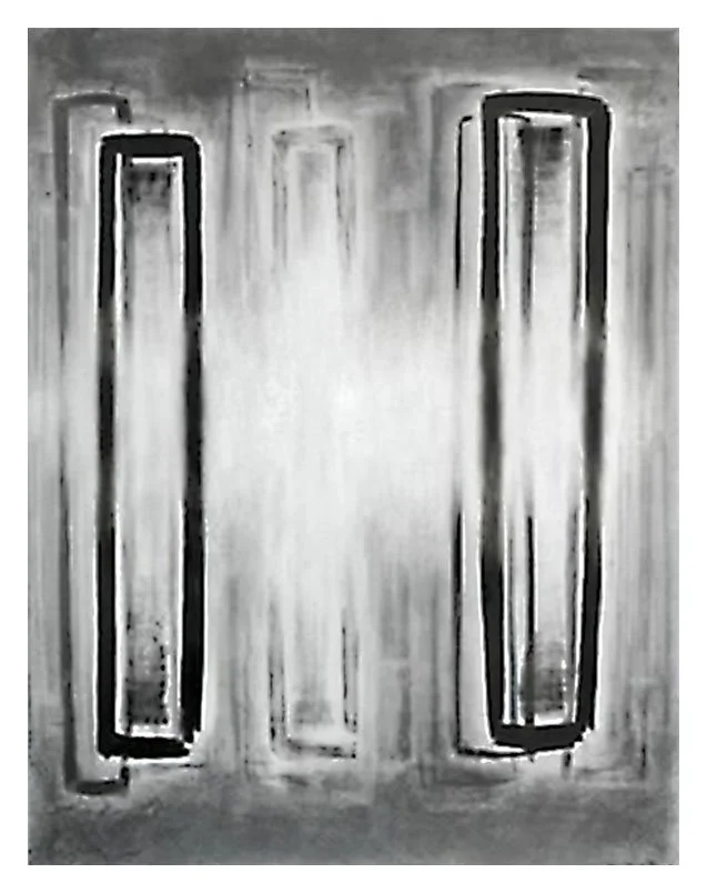 Transparent Life #5, 2007, 33" x 28", graphite, charcoal, and pastel on vellum 