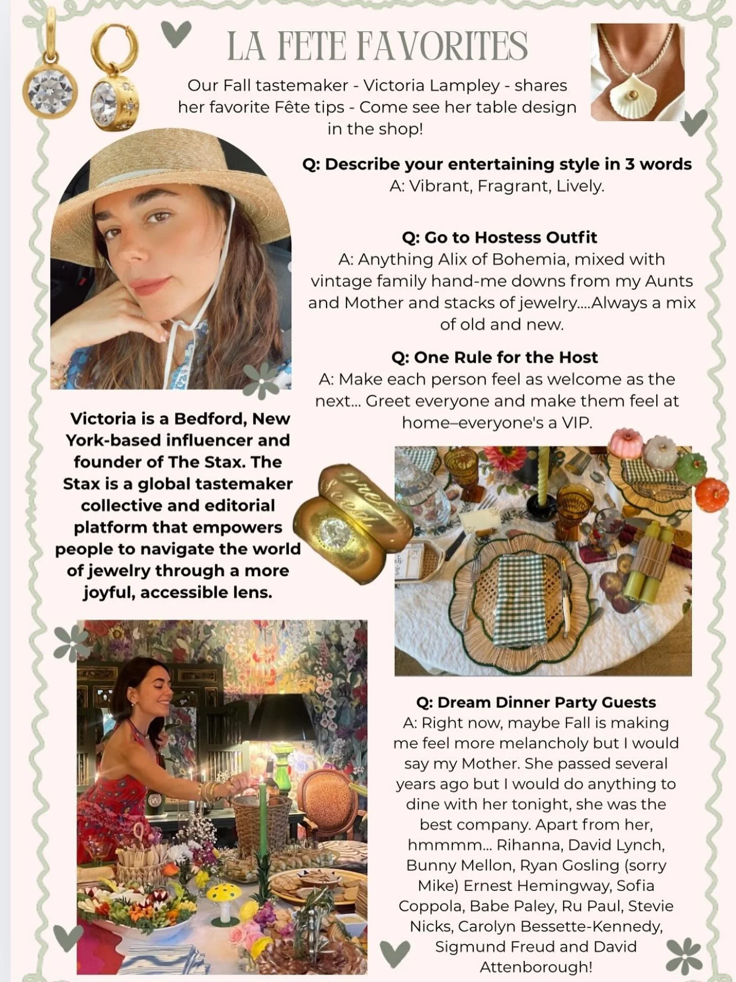 Meet Victoria, owner of @the_stax_ We sat down with Victoria for a little one on one Q&amp;A. Victoria will be joining us in the Shop for our pop-up on Thursday, October 16., stop in and say hello!