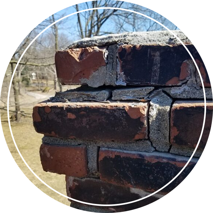 Deteriorated Chimney in Manchester NH in need of chimney repair services