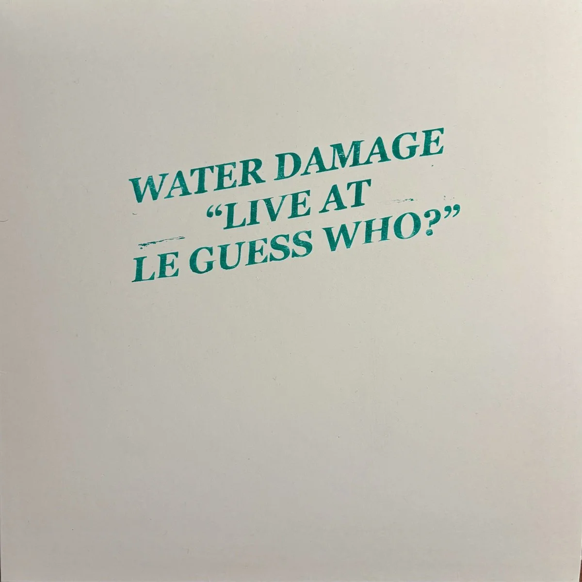 In The Headphones: Agriculture, Water Damage