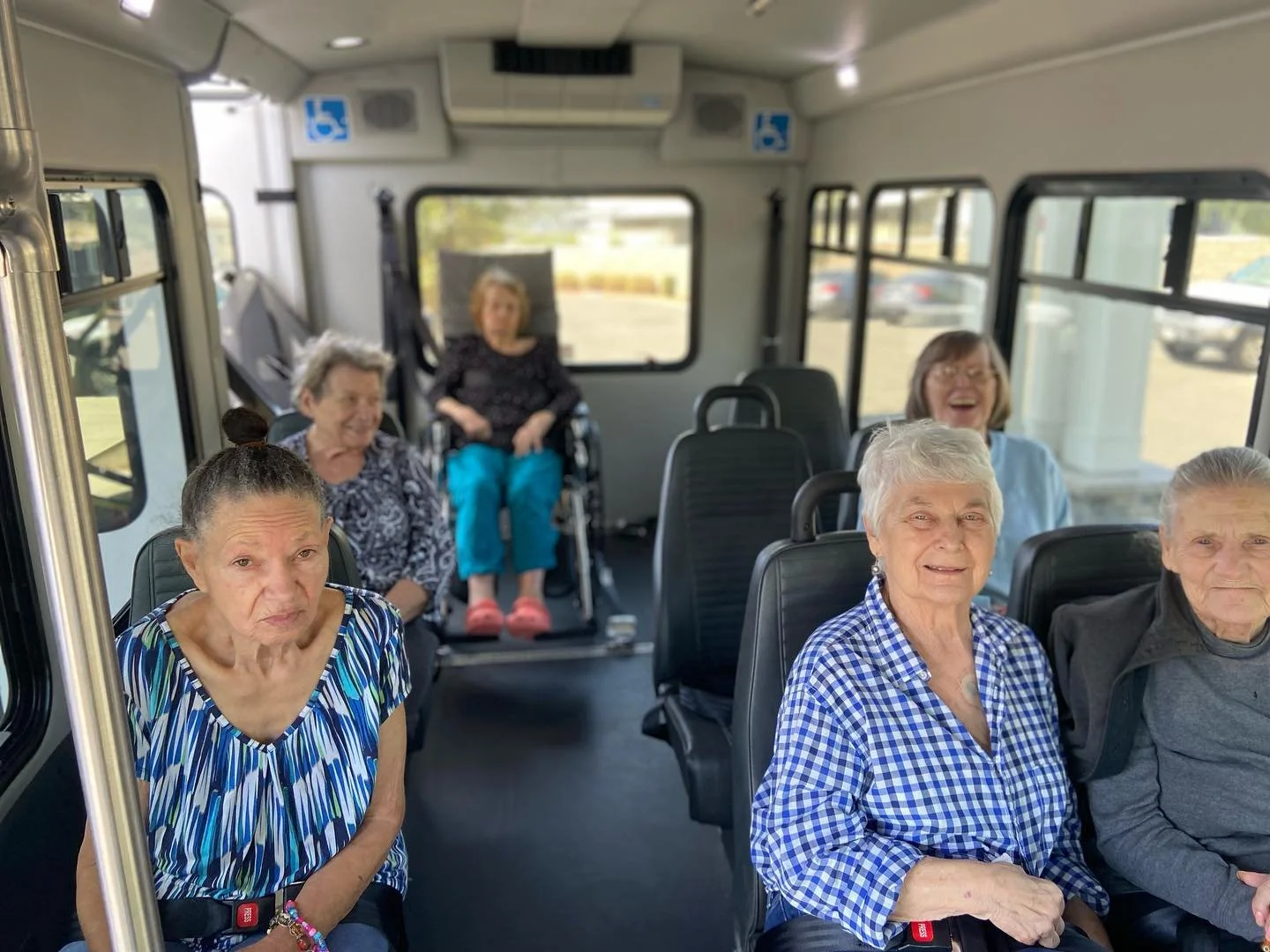 Wheelchair lift on an accessible transit vehicle