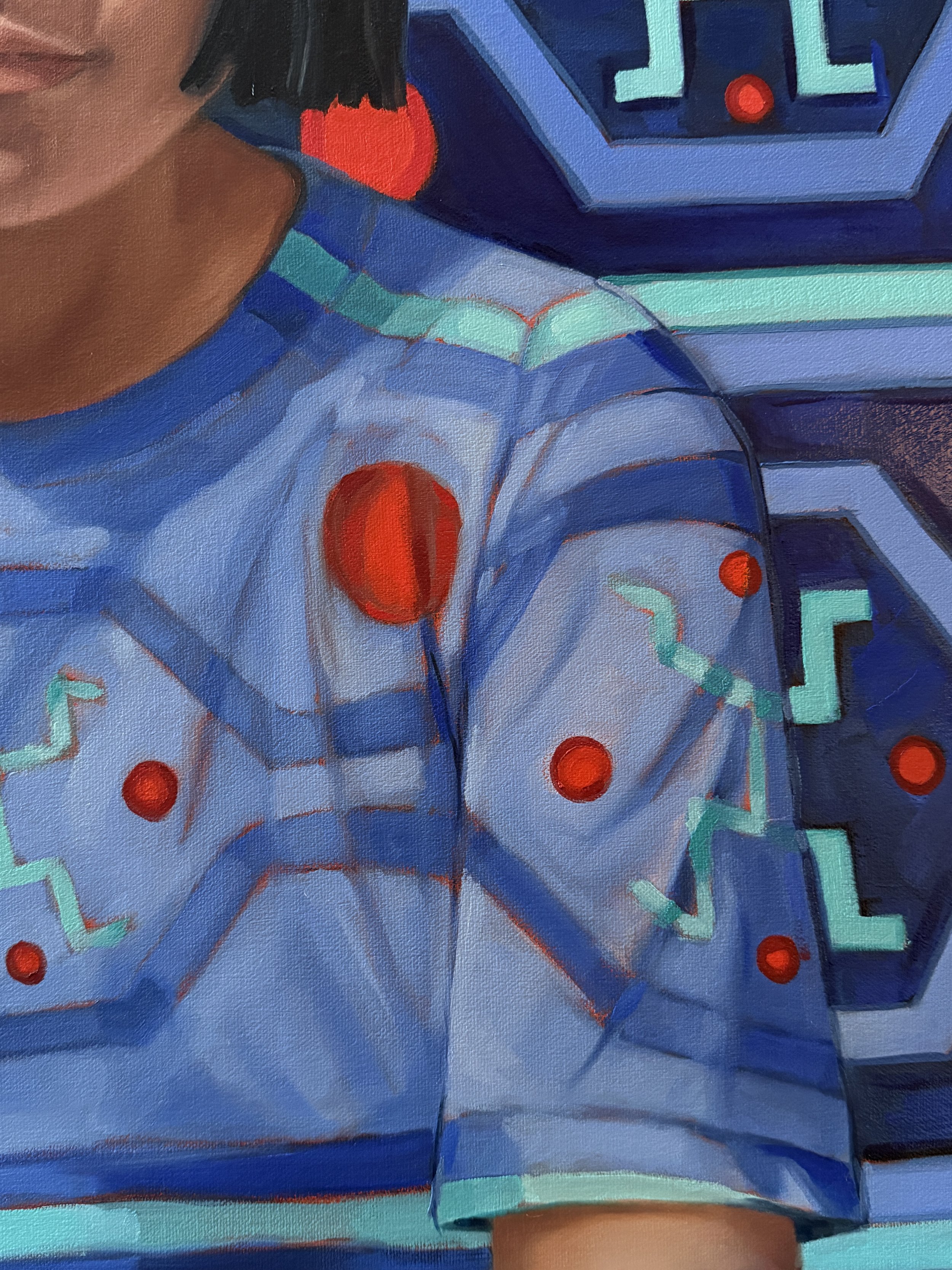 Xima by Mari Keeler Cornwell. 32x32in Oil on Canvas.