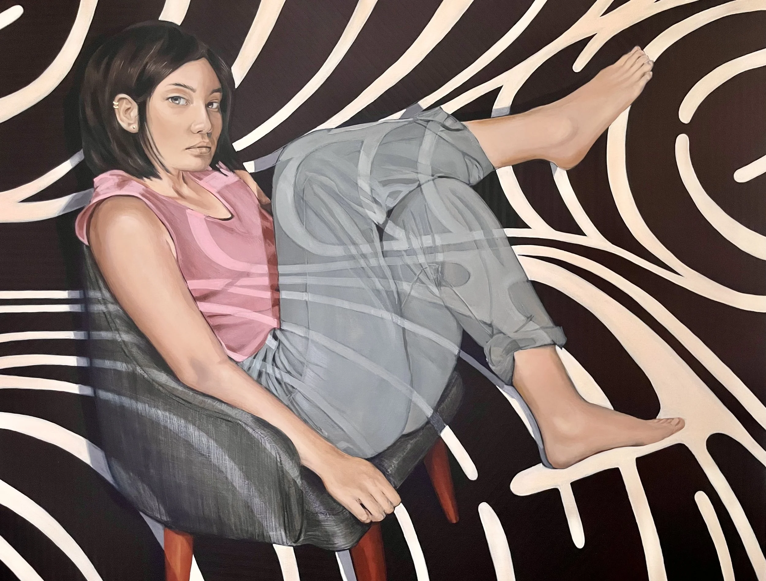 Maya. 48x48in. Acrylic on Canvas.