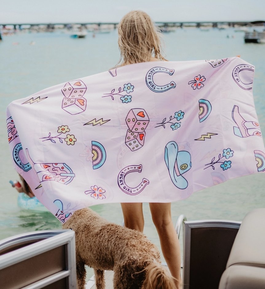 Lucky Cowgirl Quick Dry Towel