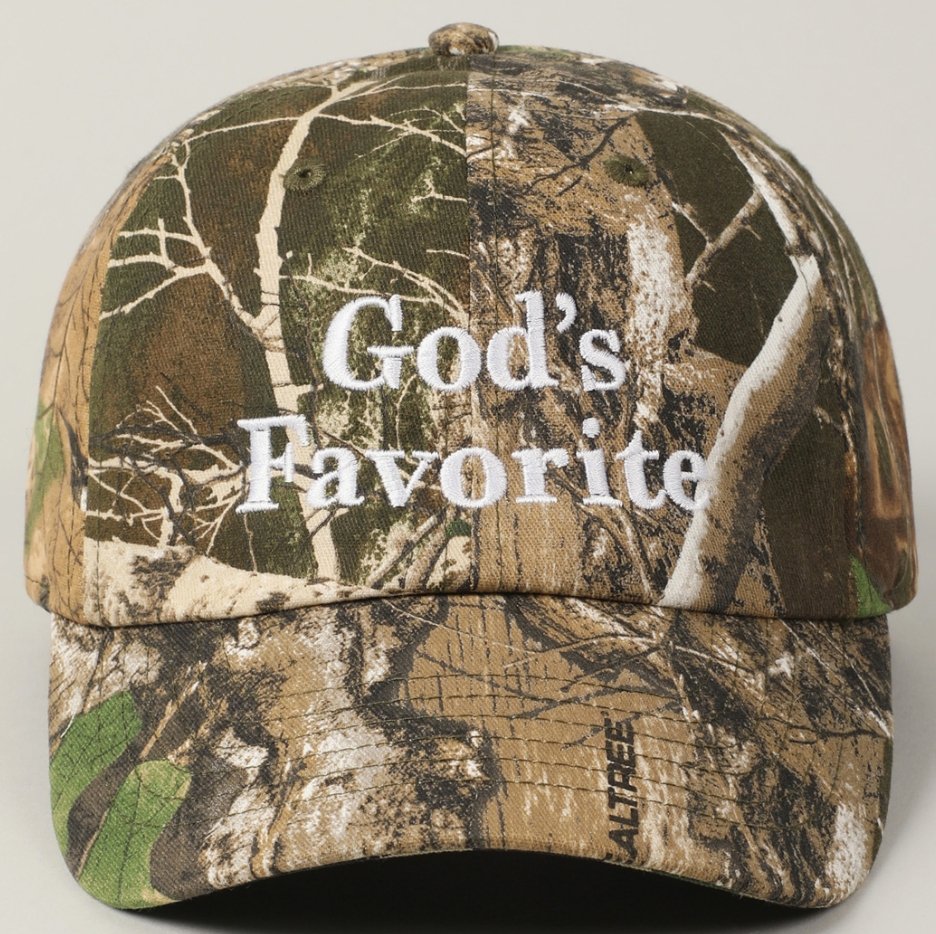 God's Favorite Embroidery Camo Cap