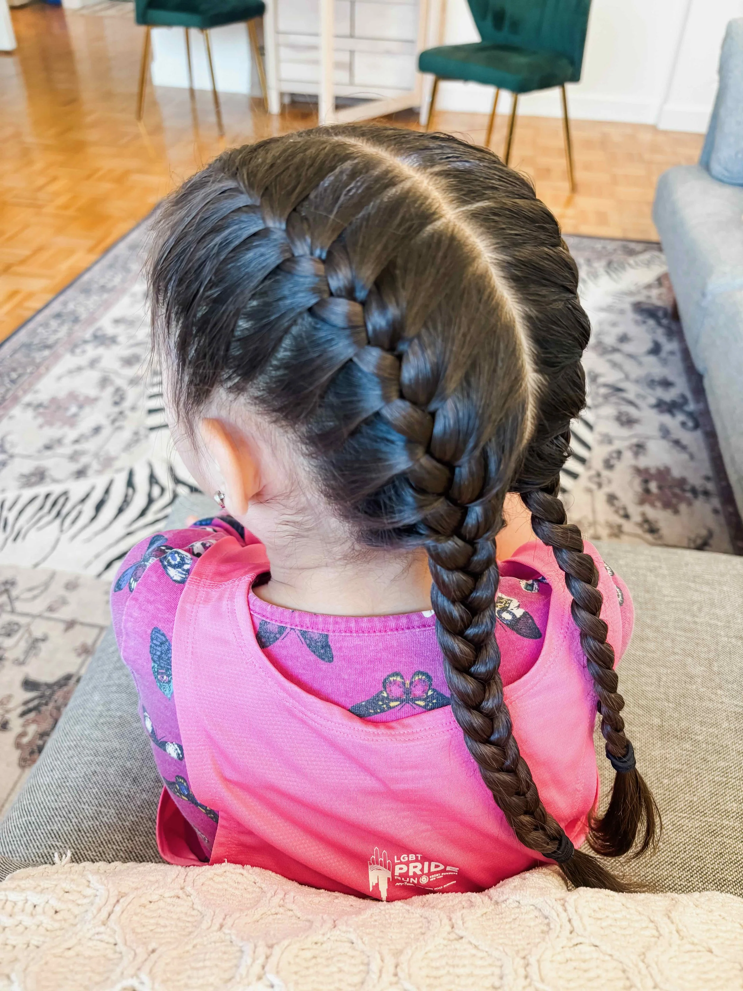 mini French braids