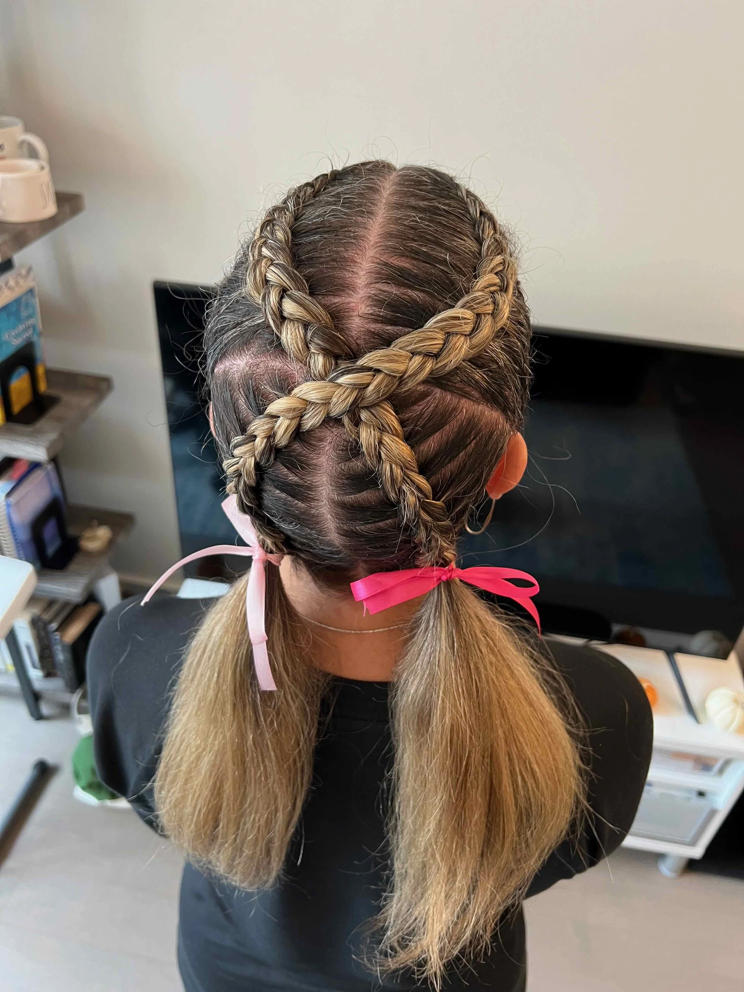 Cross over Dutch braids