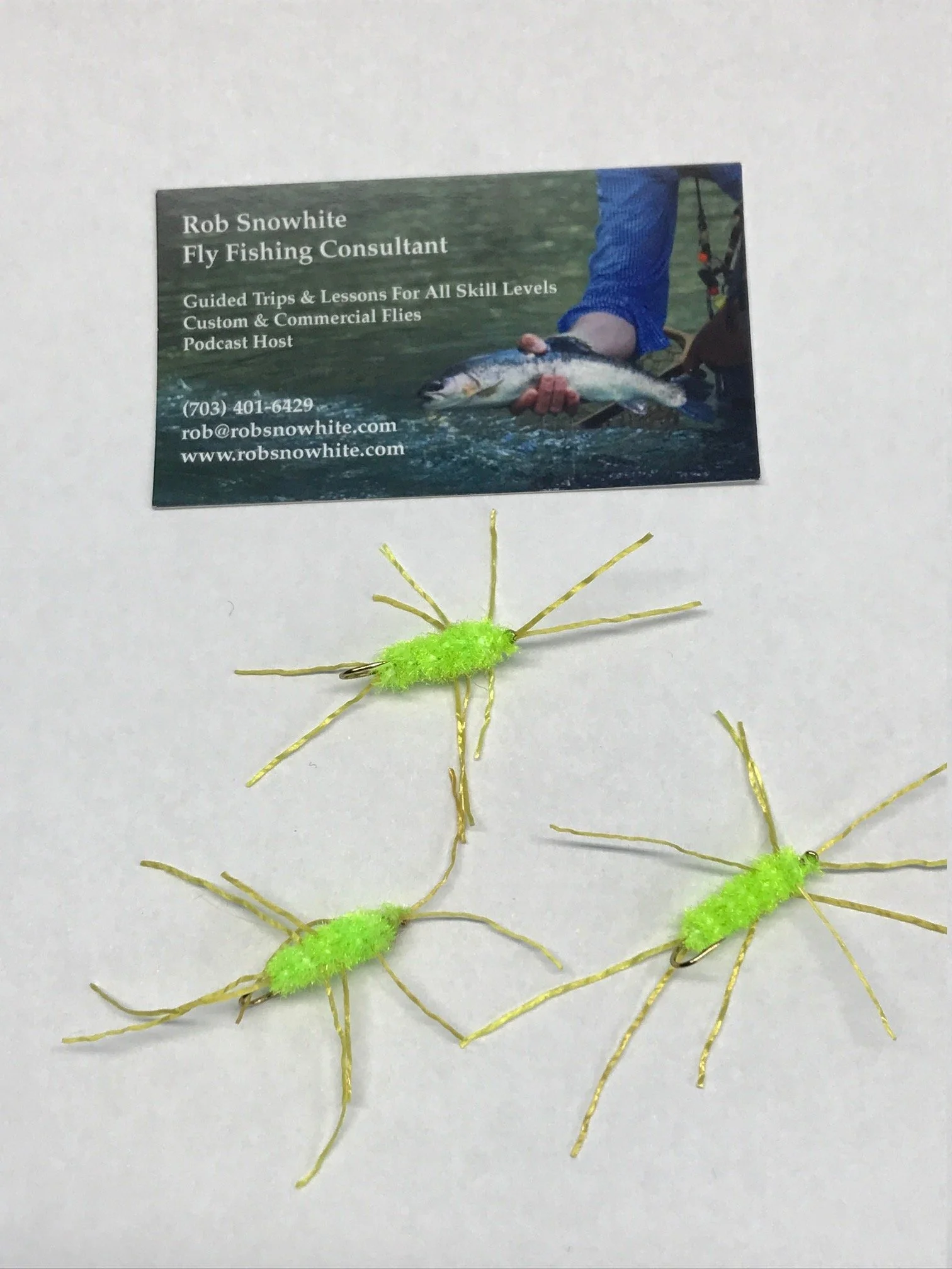 3 Chartreuse Pat's Rubber Legs Nymps Size 4