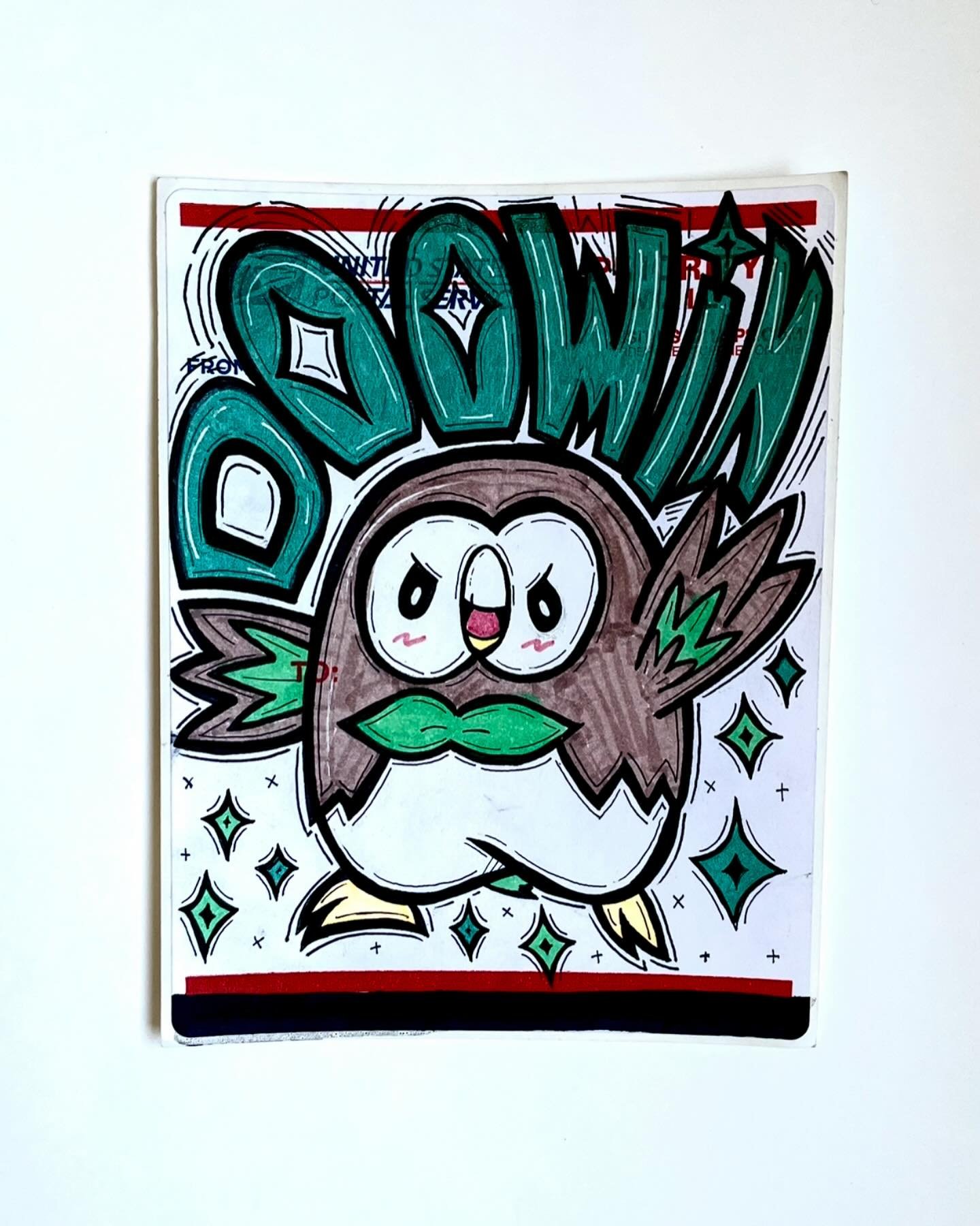 to adventure and new friends and rowlet!!!
[fineliners, copic, highlighters, sharpie, gelly roll]
.
.
.
#slaps #slap #slapstickers #slapsticker #drawing #illustration #art #sticker #stickerart #stickerdrawing #pokemon #weee #rowlet #green #sharpie
