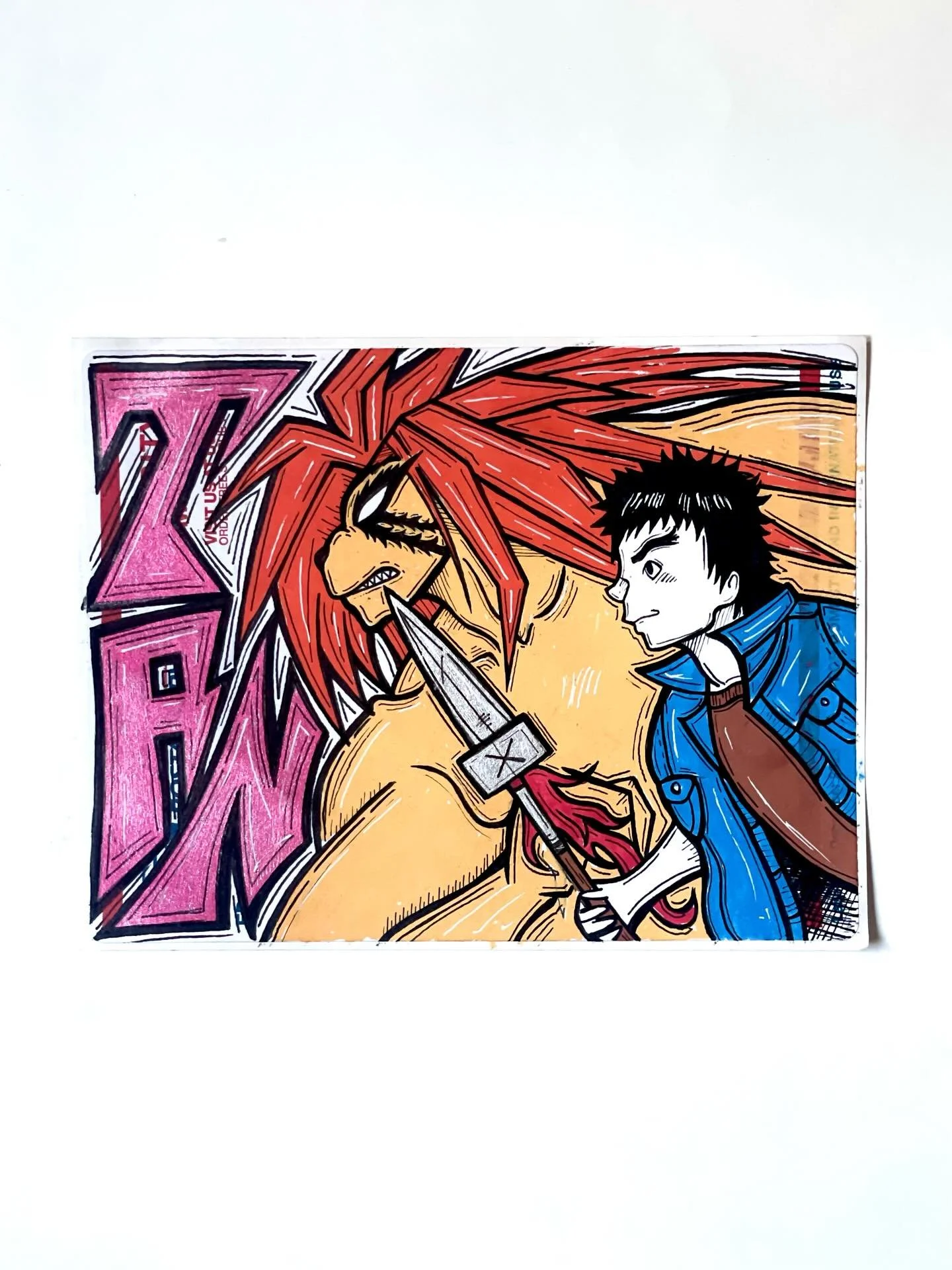 what do yall know about the demon spear 😈
[posca paint pens, uniball metallic pen, tomboy mono fine liners, gelly roll]
.
.
.
#slap #slapstickers #slaps #slapsticker #sticker #stickerart #illustration #drawing #art #fanart #fanartanime #anime #chica