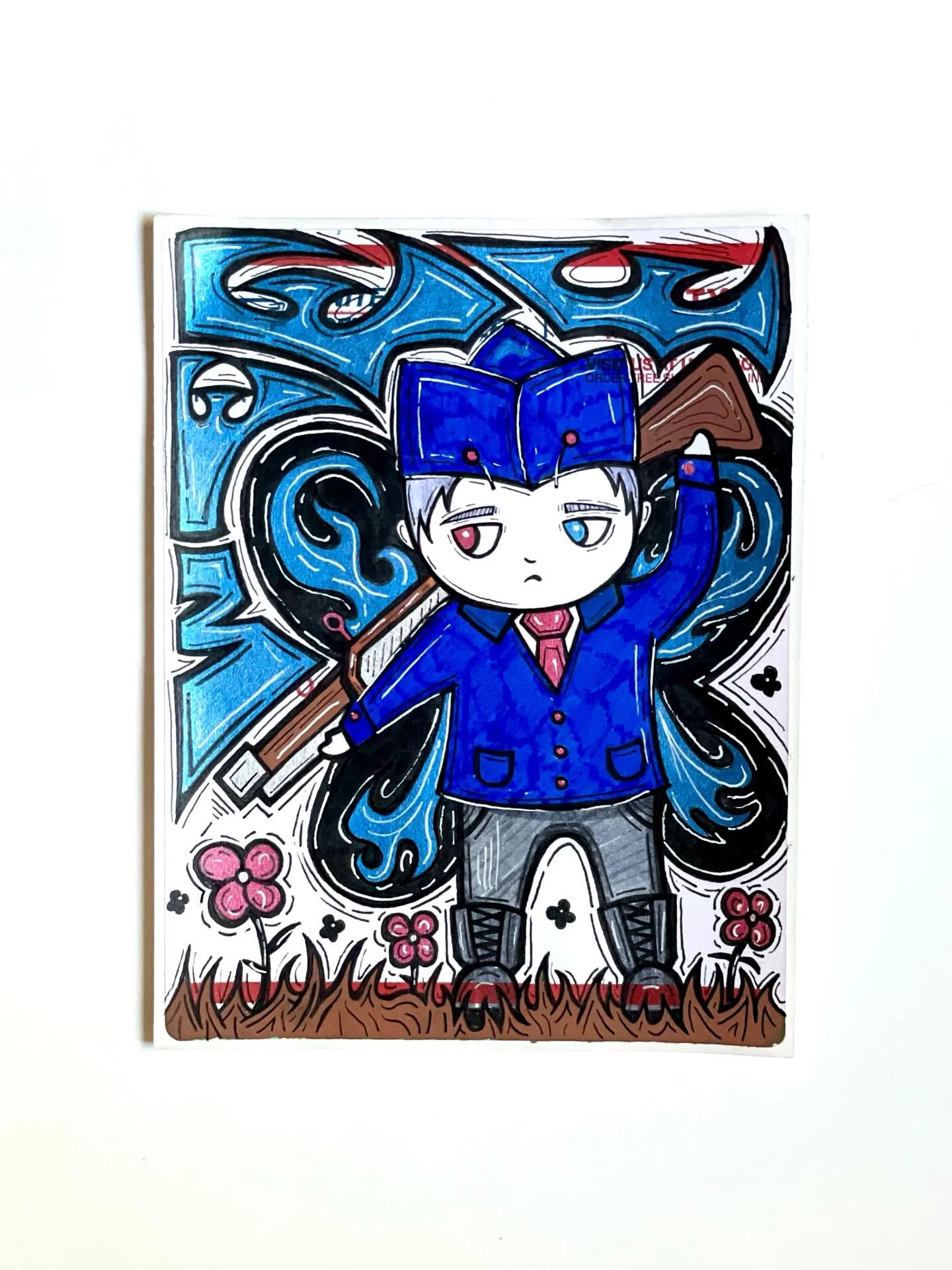 got dat blue fever
[posca paint markers, gelly rolls, fineliners, brush pens]
.
.
.
#slap #slaps #slapstickers #slapsticker #slapped #sticker #stickerart #stickerbomb #illustration #drawing #chicagoart #chicagoartist #localart #localartist #mariahthe