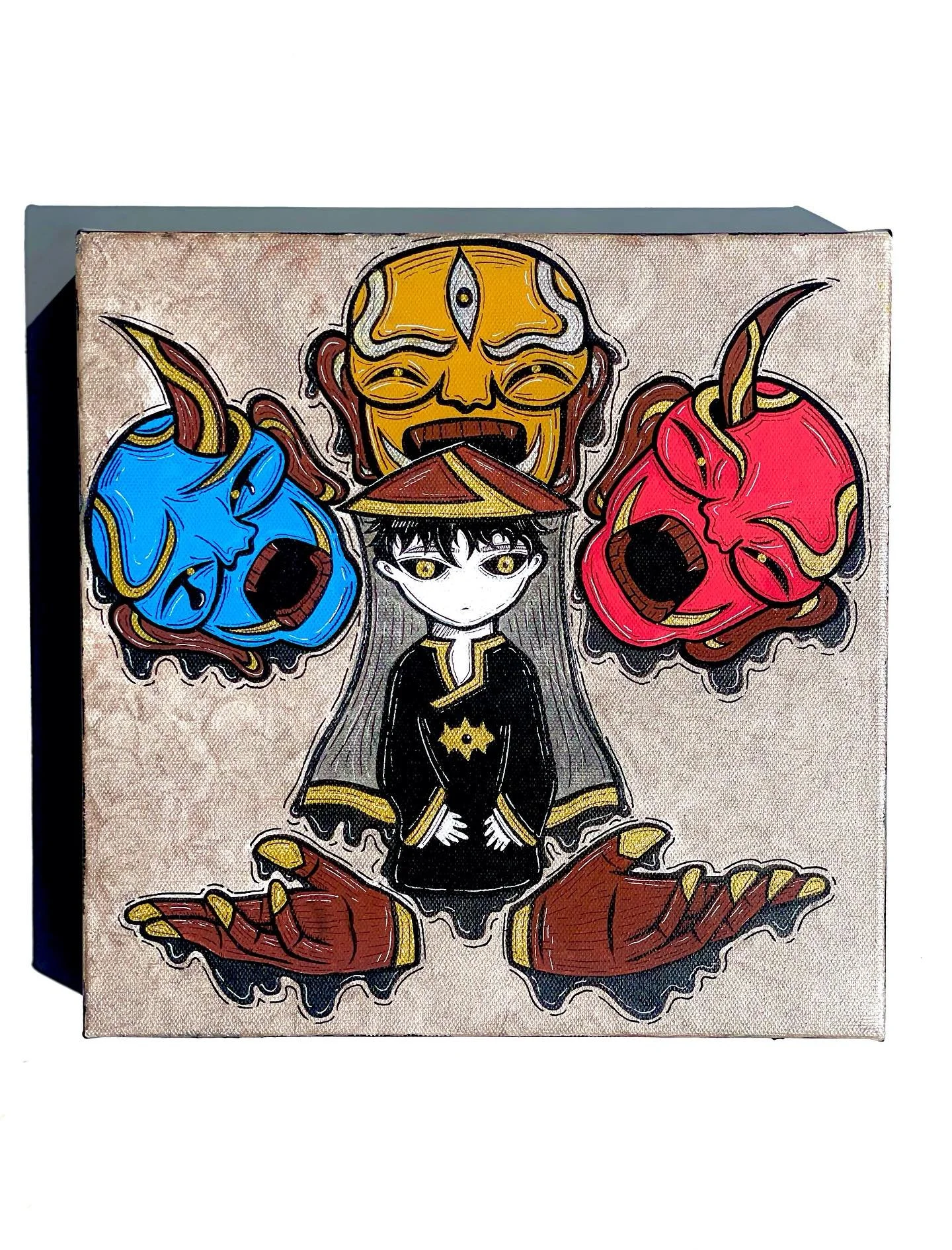 canvas painting is not for the weak, good thing I&rsquo;m strong 👺
[acrylic paint, posca paint markers, faber-castell fine liners, uniball metallic pens, gellyroll pen]
.
.
.
#fineart #canvas #canvaspainting #painting #acrylicpaint #paint #paintings