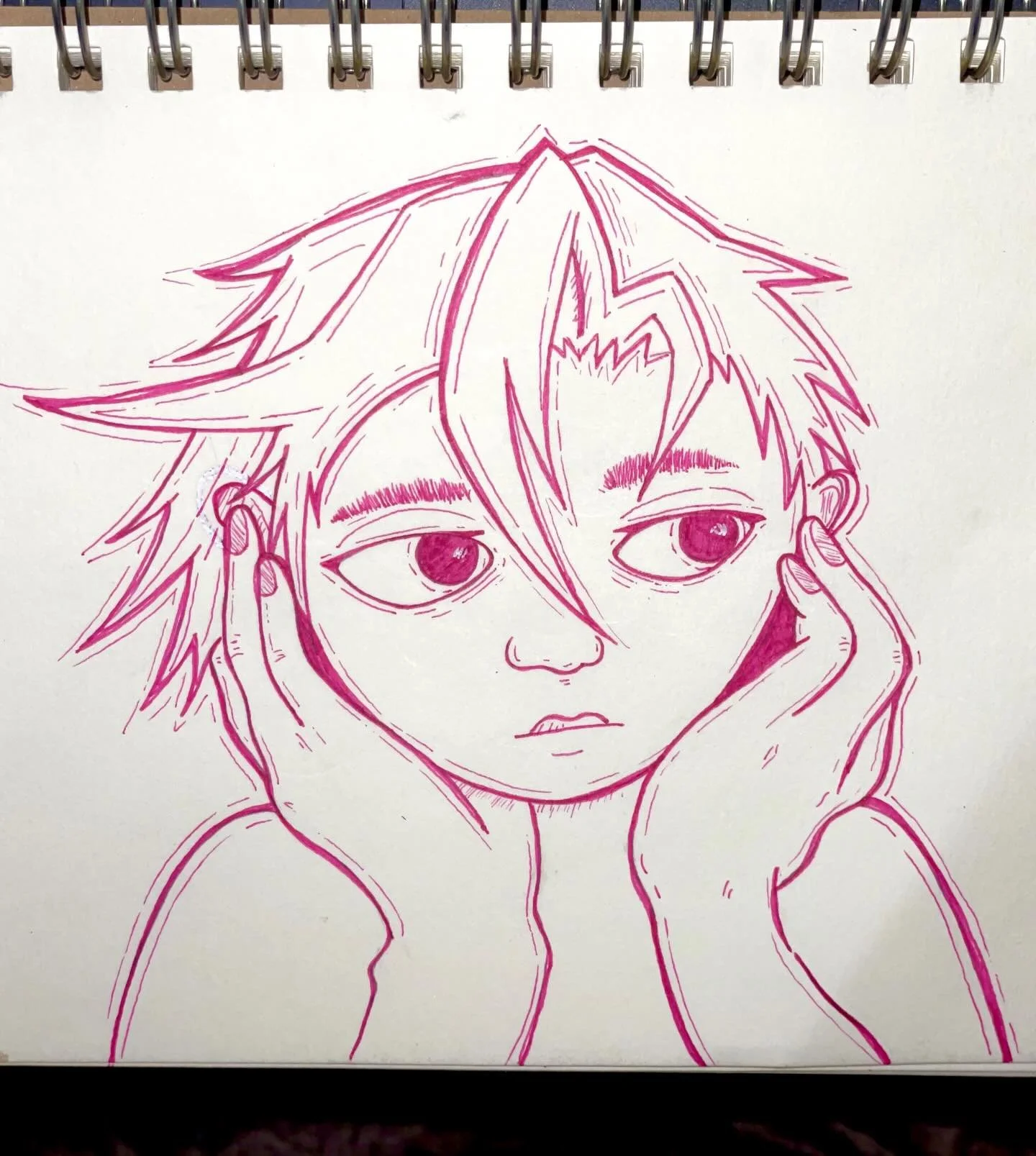 super duper heavily inspired by @nuwagraph 
one day i will be able to draw all the baddies my mind can think of
[pink micron]
.
.
.
#art #pink #drawing #weee