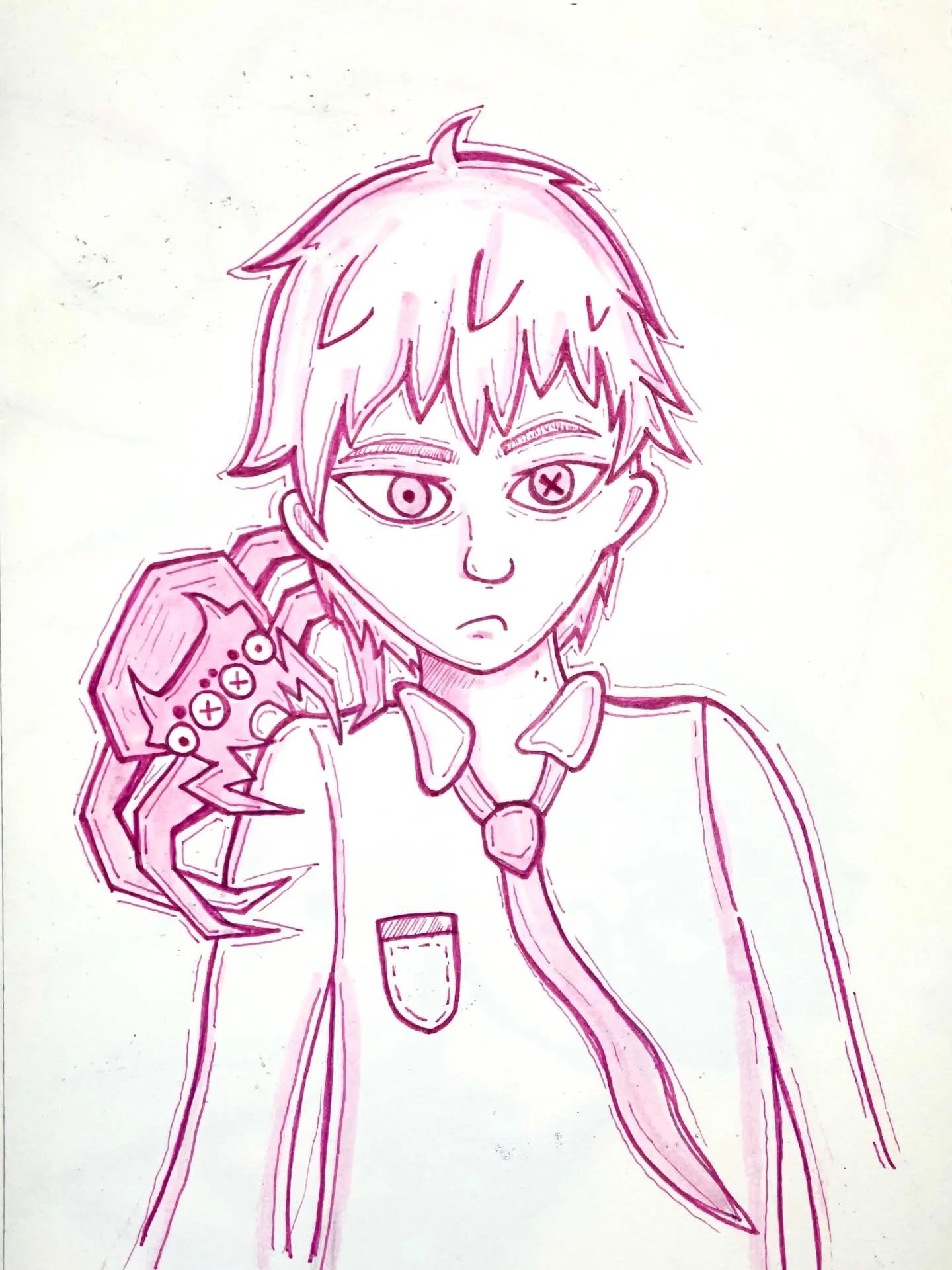 still tryna find a face that&rsquo;s works 🥀
[pink brush pen, pink fineliner]
.
.
.
#art #drawing #pink #weee