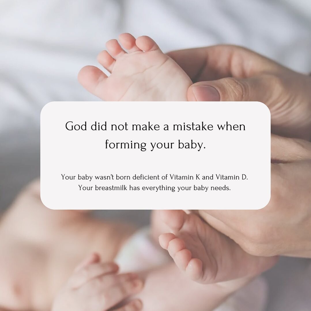 Surprisingly enough God didn&rsquo;t say, &ldquo;Let&rsquo;s leave out some vitamin k from baby&rsquo;s so that they can inject them with a synthetic form when they&rsquo;re born. And while we are at it let&rsquo;s also make them a little low on vita