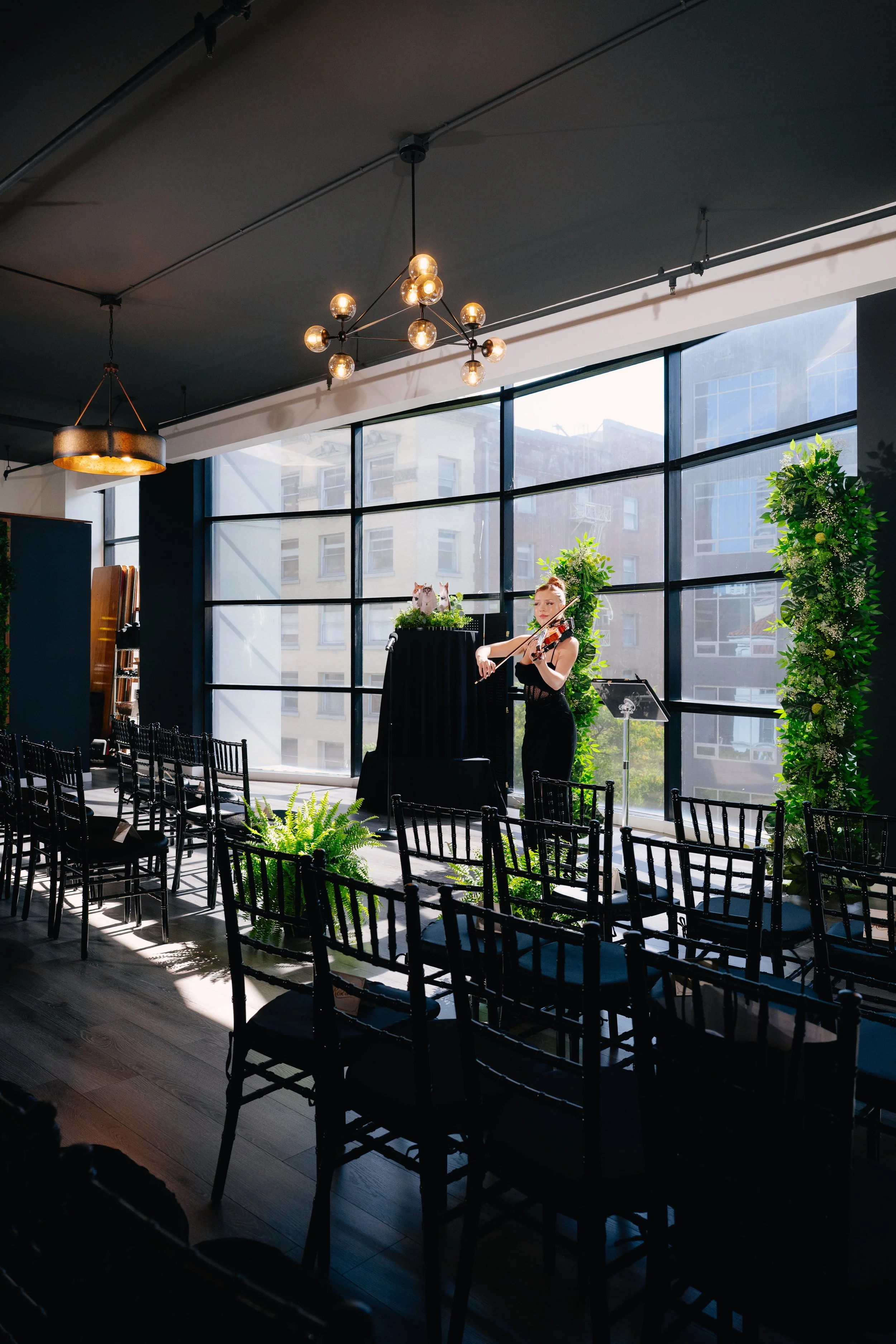 Luxe Wedding Experience reception setup at Events On Pine in Long Beach