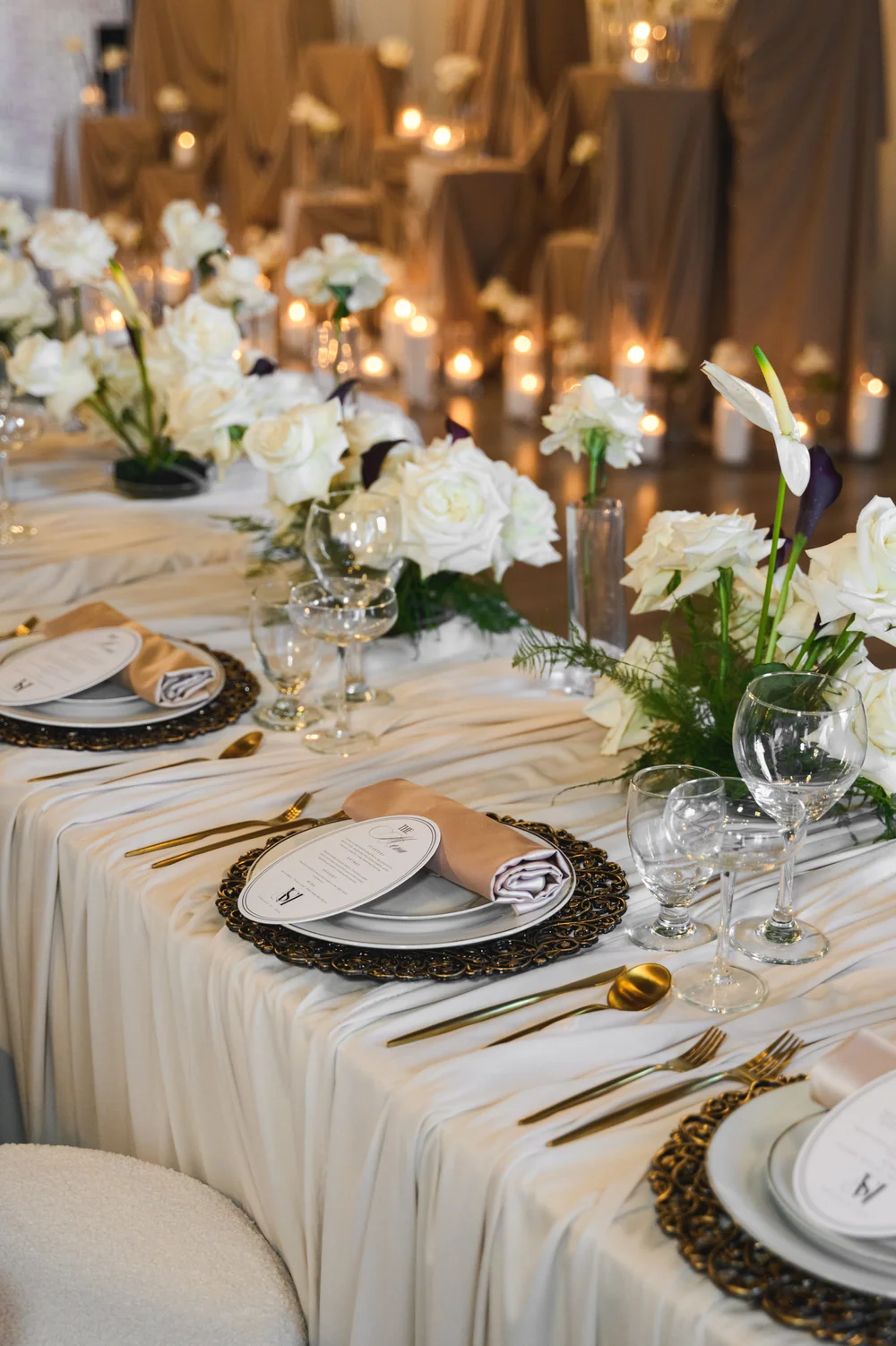 Event table setting at Events On Pine