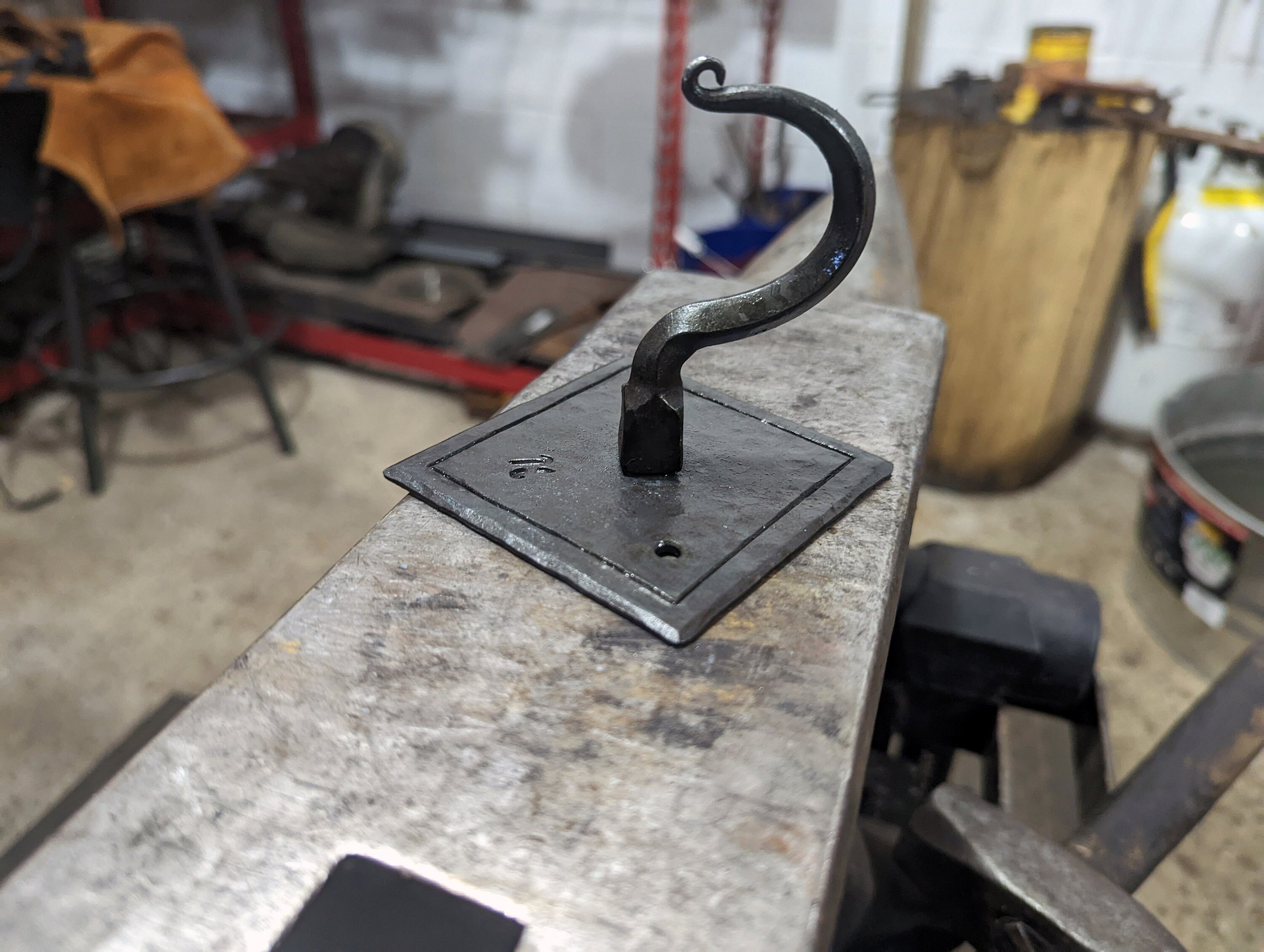 Forged Mantle-Hooks (pair) — Liberty Bell Craftwerks