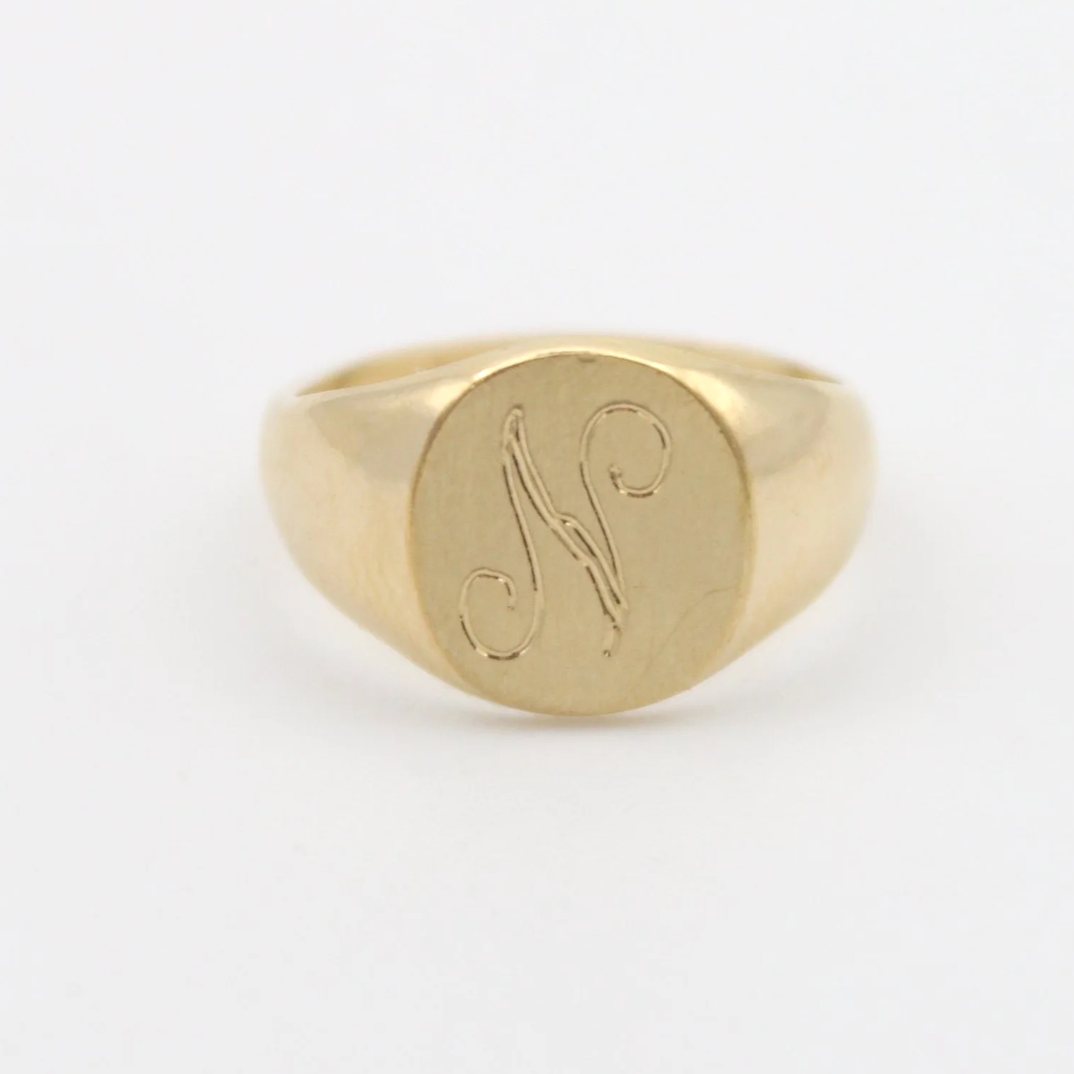 Vintage Gold-Filled Signet "N" Ring