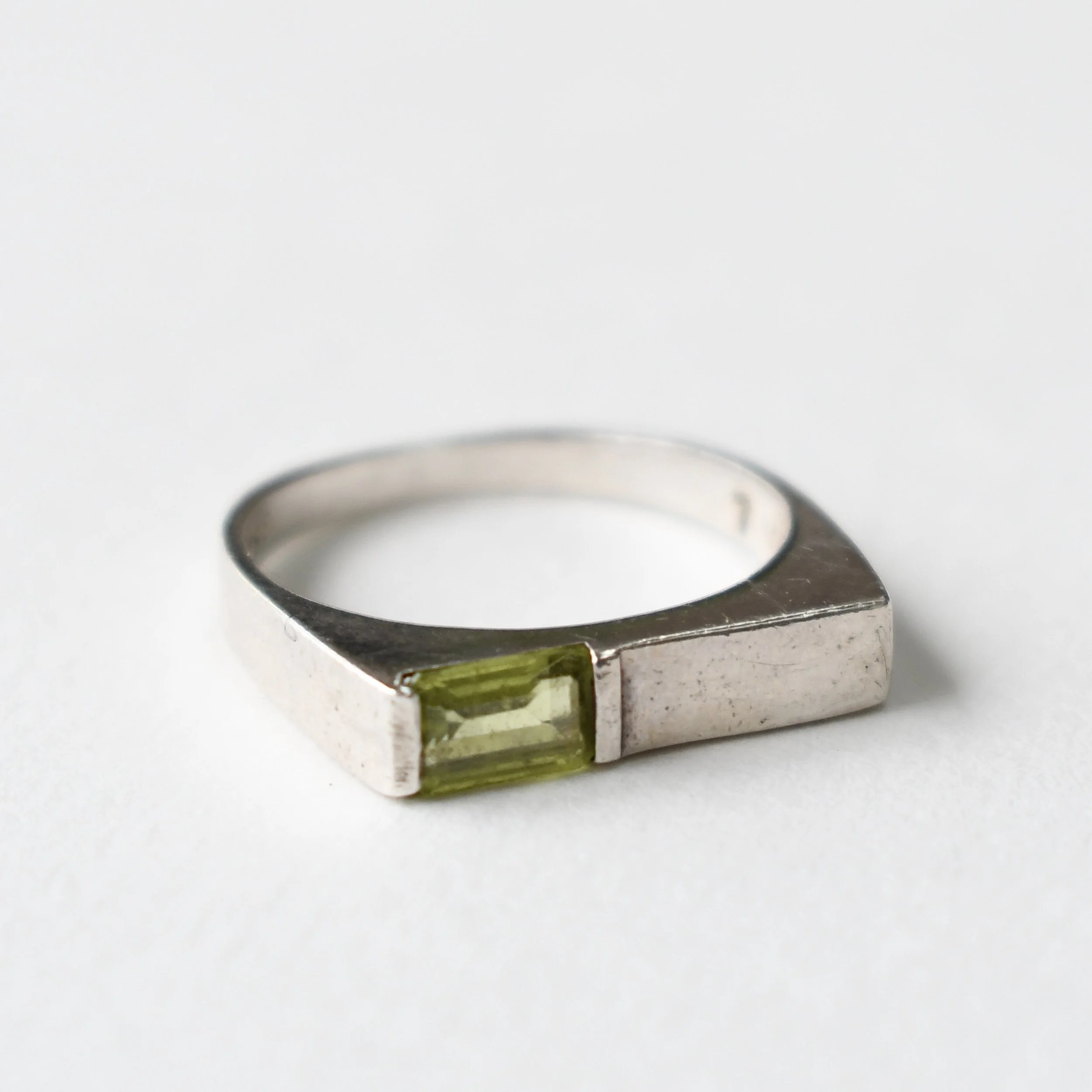 Vintage Peridot Bar Ring