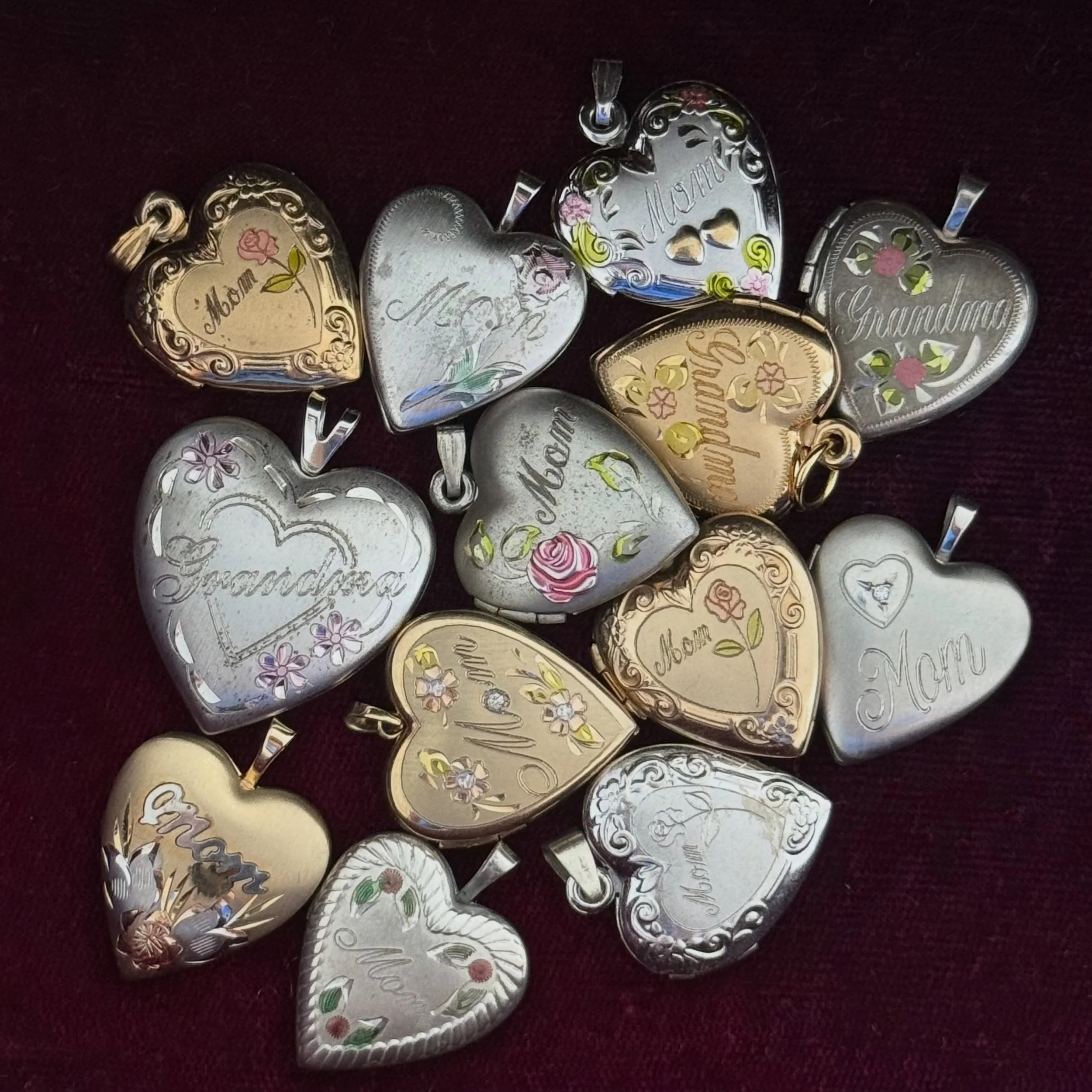 The Mother&rsquo;s Day Edit - handpicked vintage gold-filled &amp; sterling silver lockets available this Sunday 💌