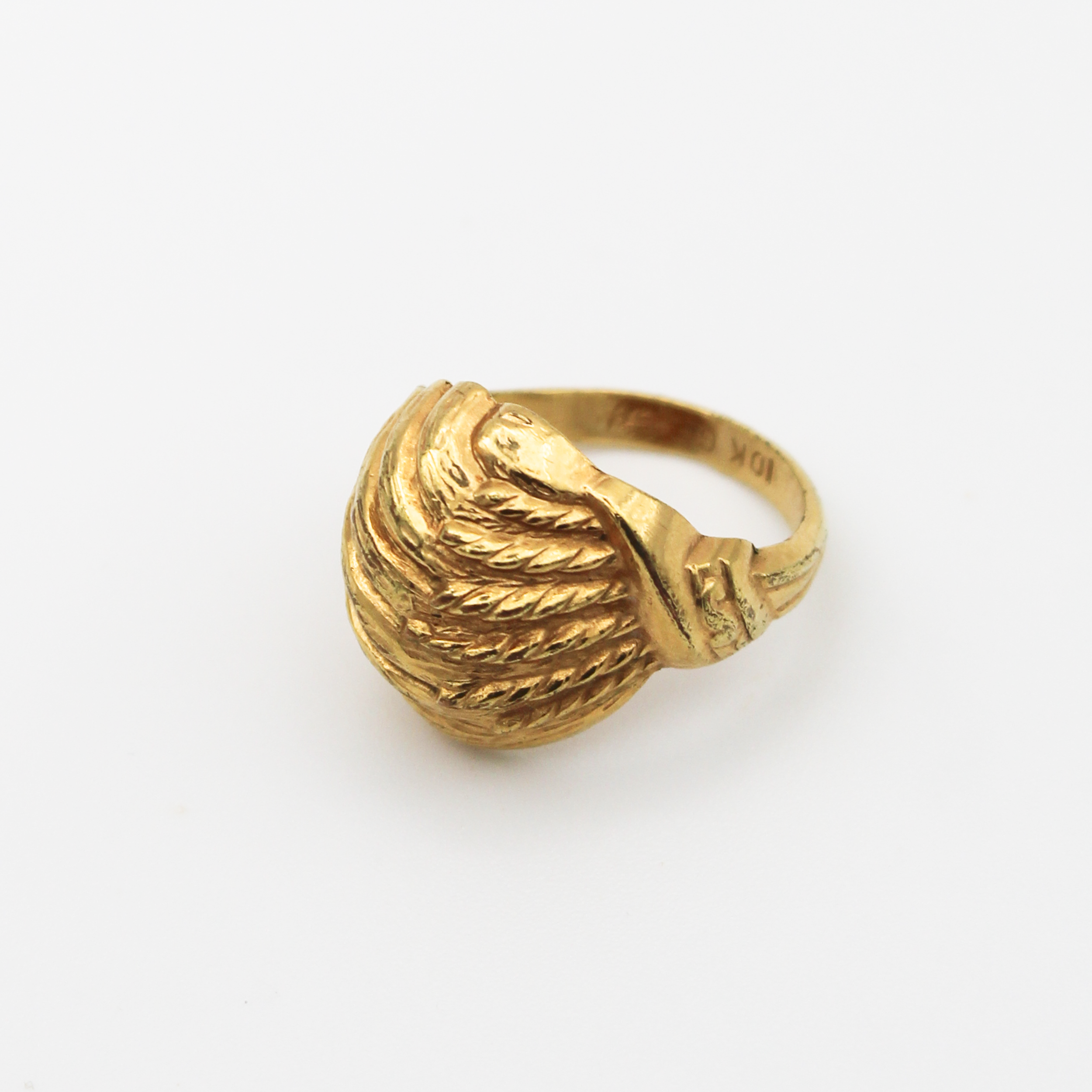 Vintage Gold-Filled Ribbed Dome Ring