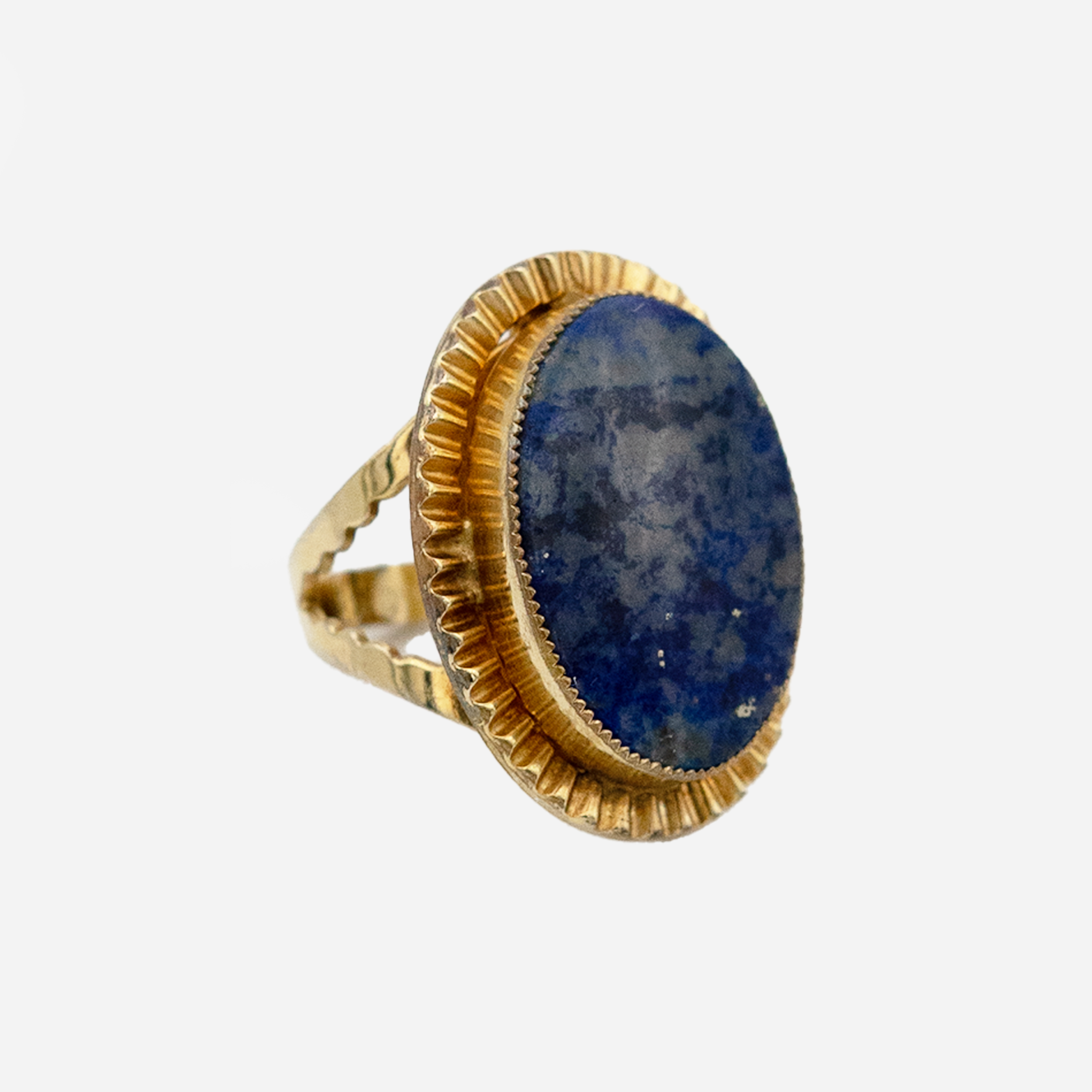 Vintage Gold-Filled Sodalite Statement Ring