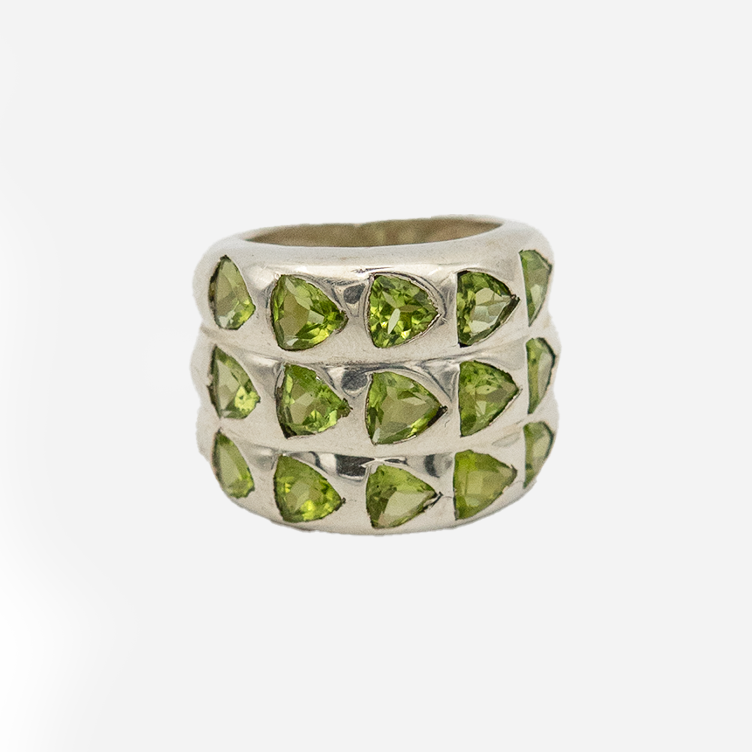 Vintage Silver Peridot Statement Ring