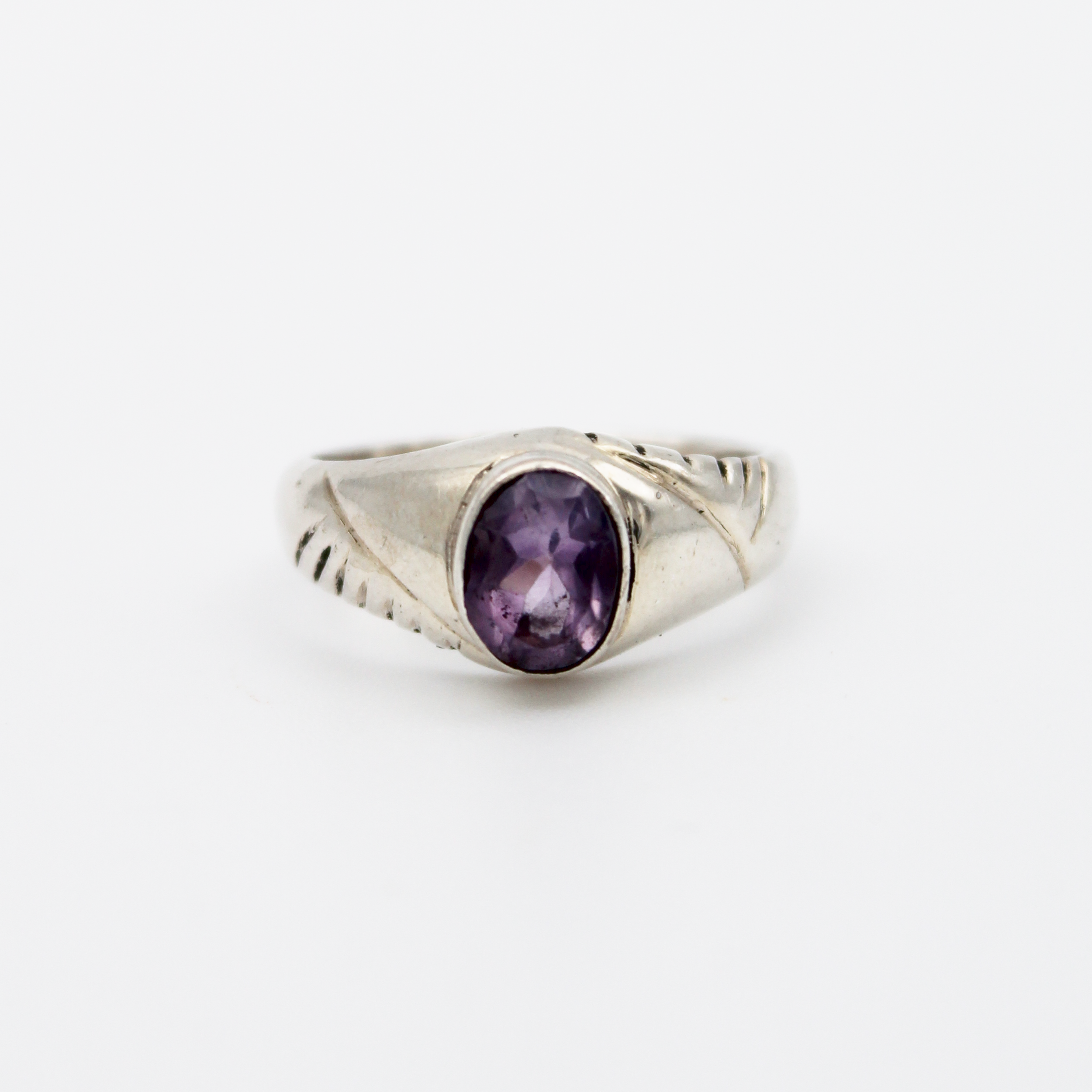 Vintage Silver Amethyst Ring