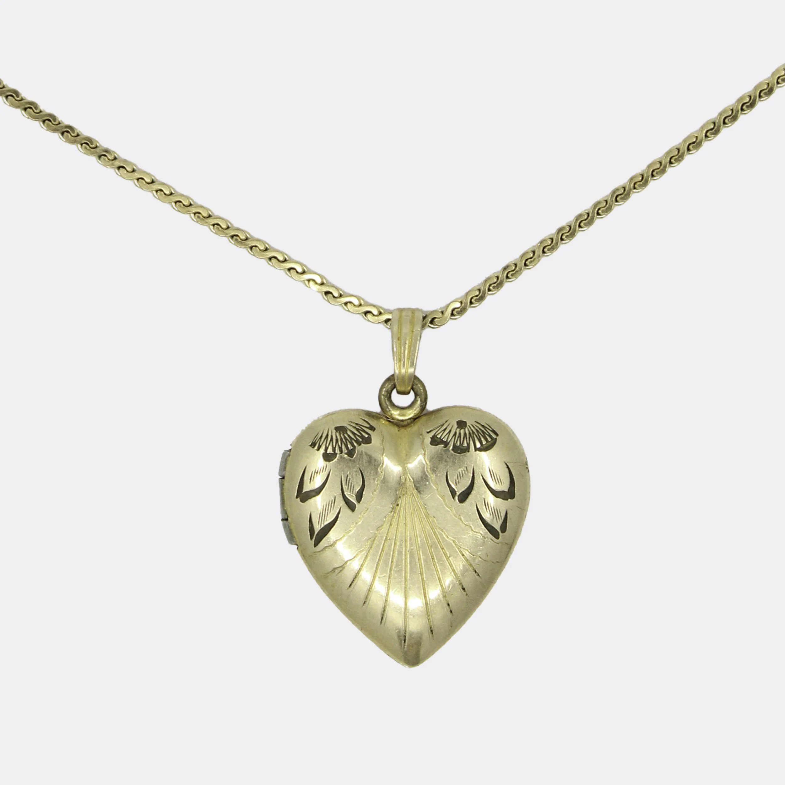 Vintage Gold-Filled Heart Locket Necklace