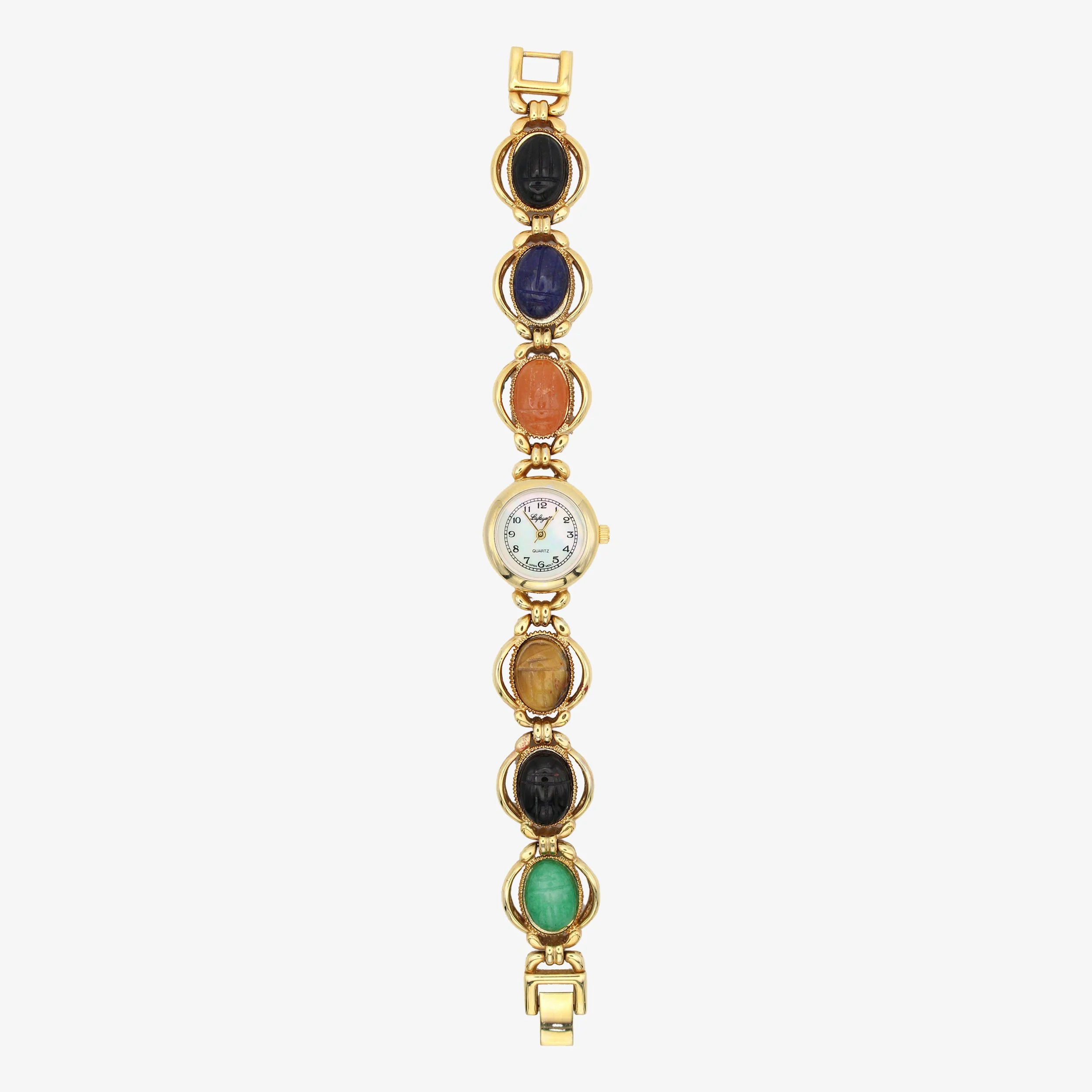 Vintage Lafayette Scarab Gemstone Watch