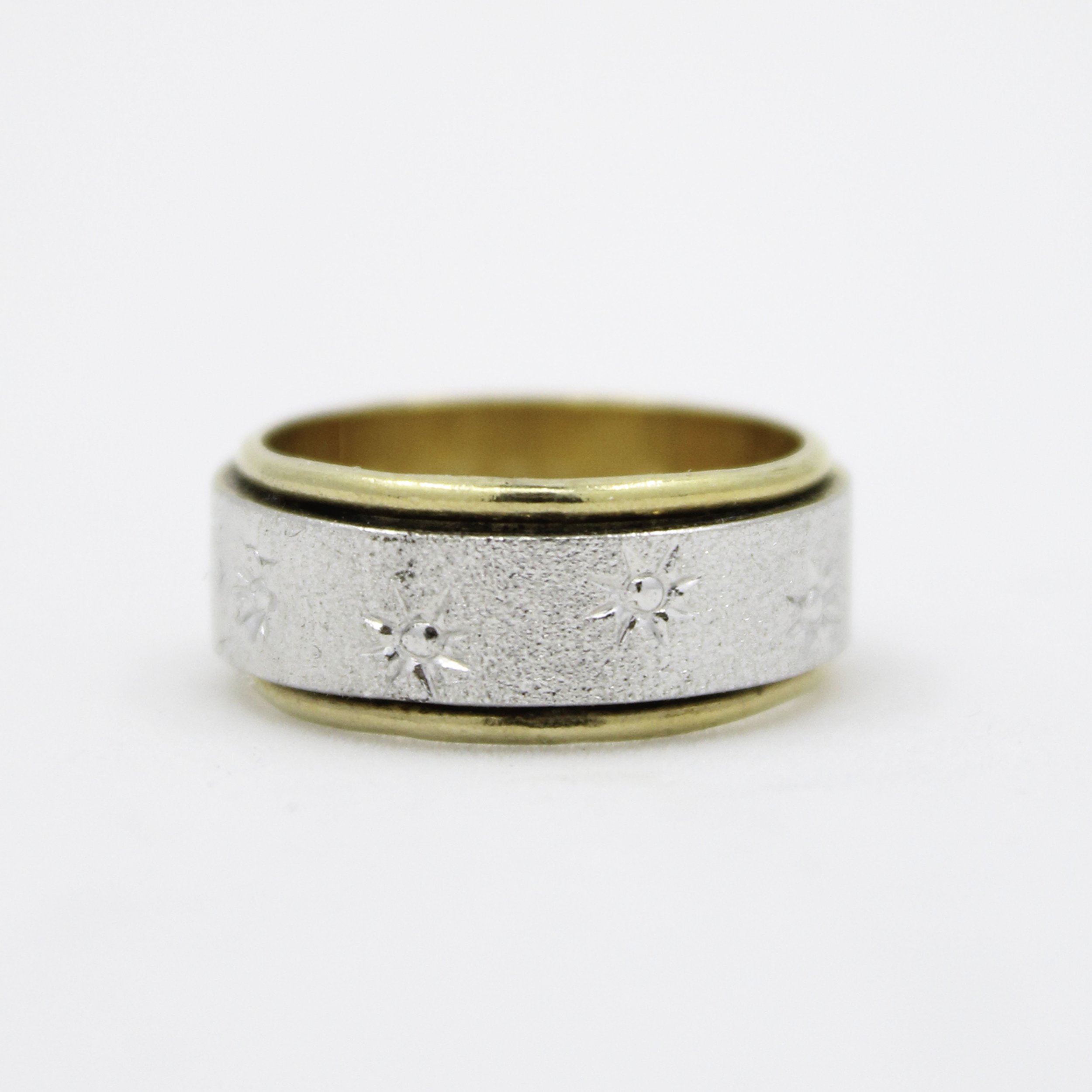 Vintage 2-Tone Starburst Band Ring