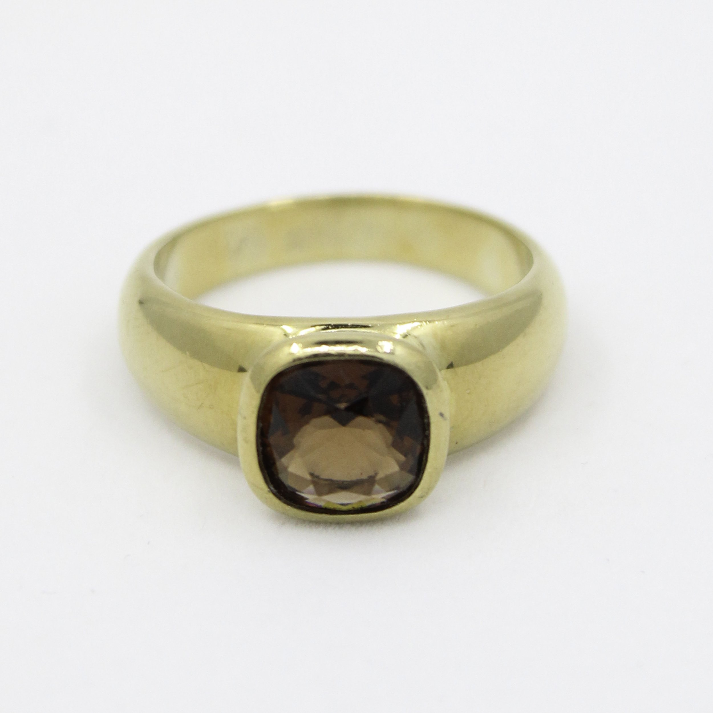 Vintage Smoky Topaz Gold Vermeil Ring