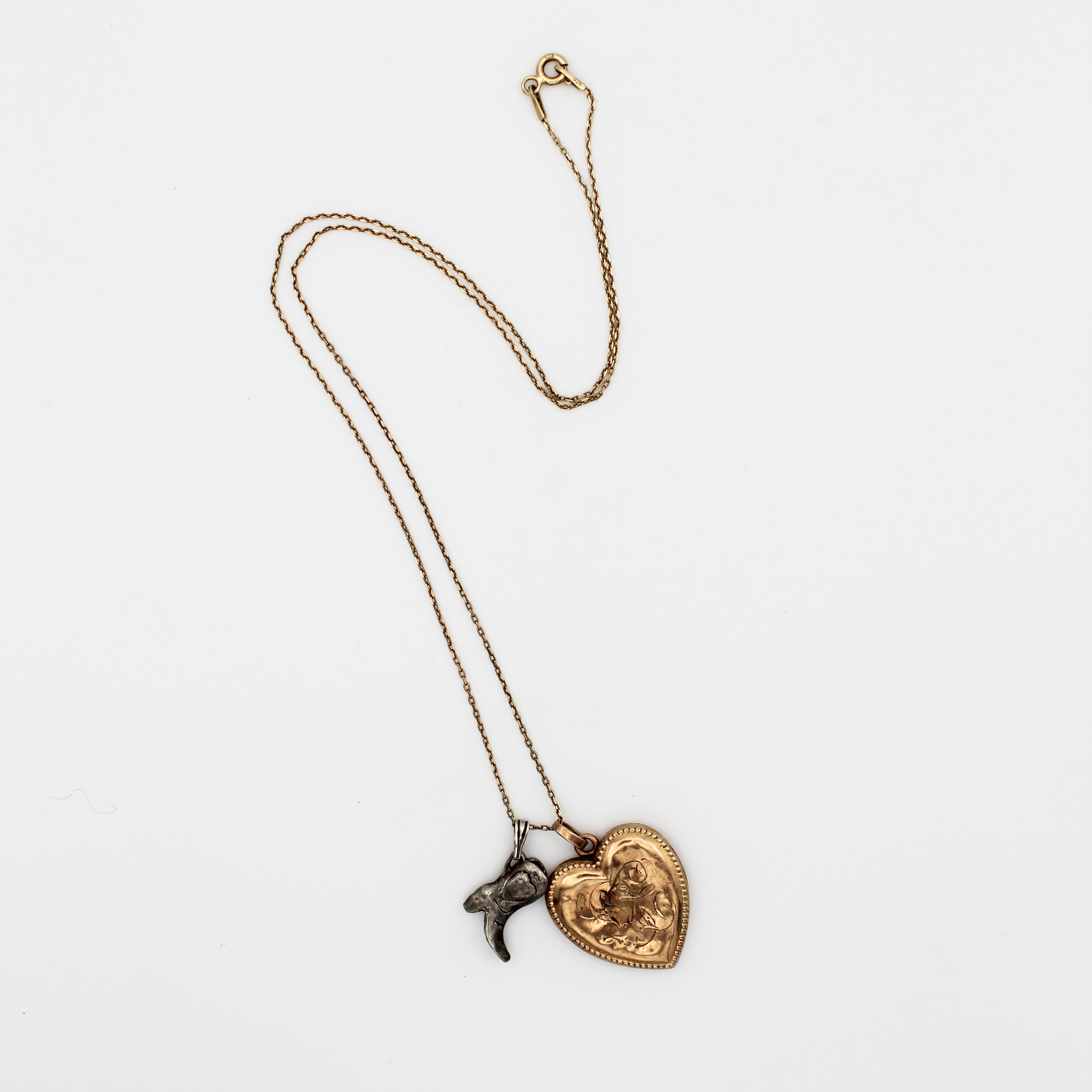Reworked Antique Locket Charm Necklace