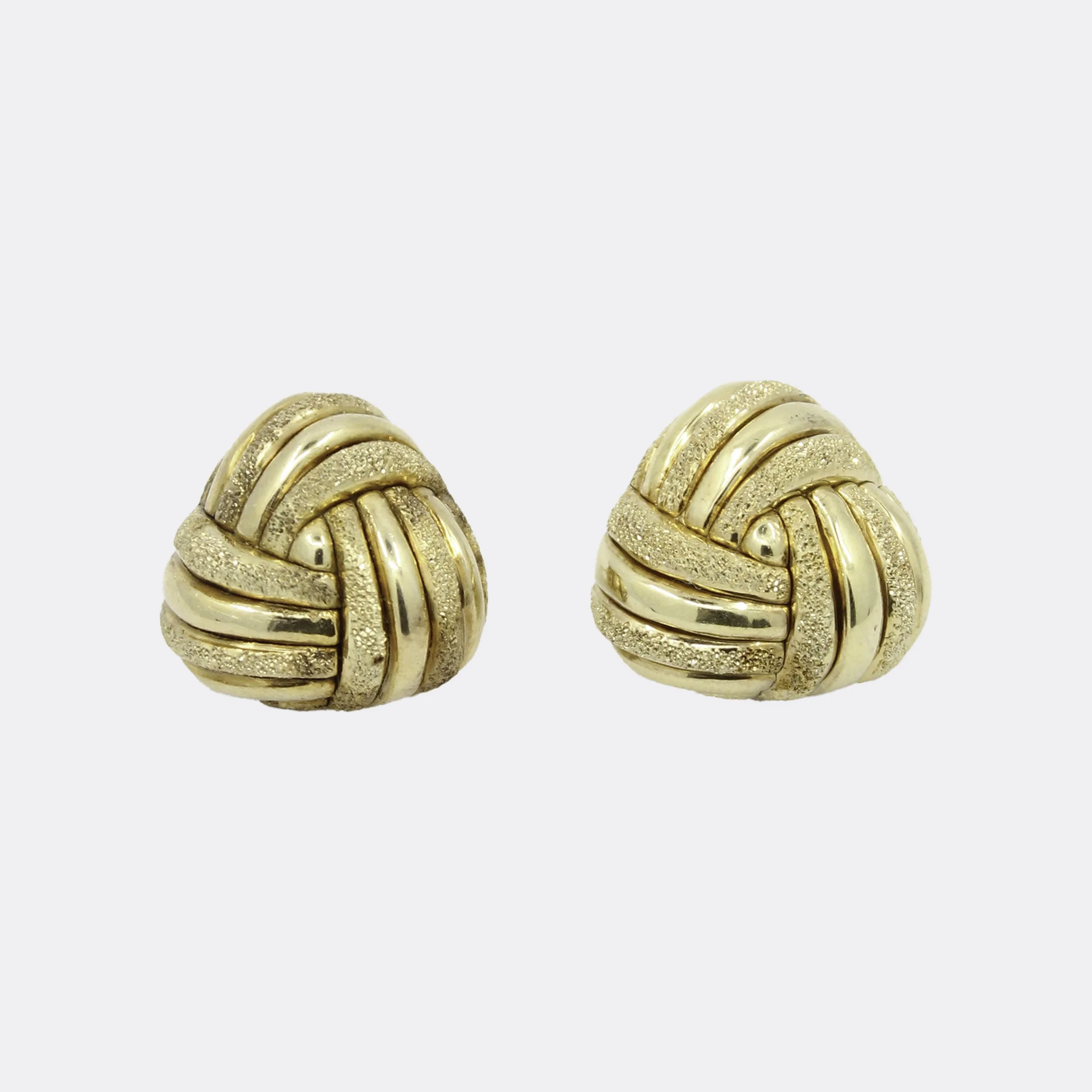 Vintage Gold Vermeil Knotted Earrings