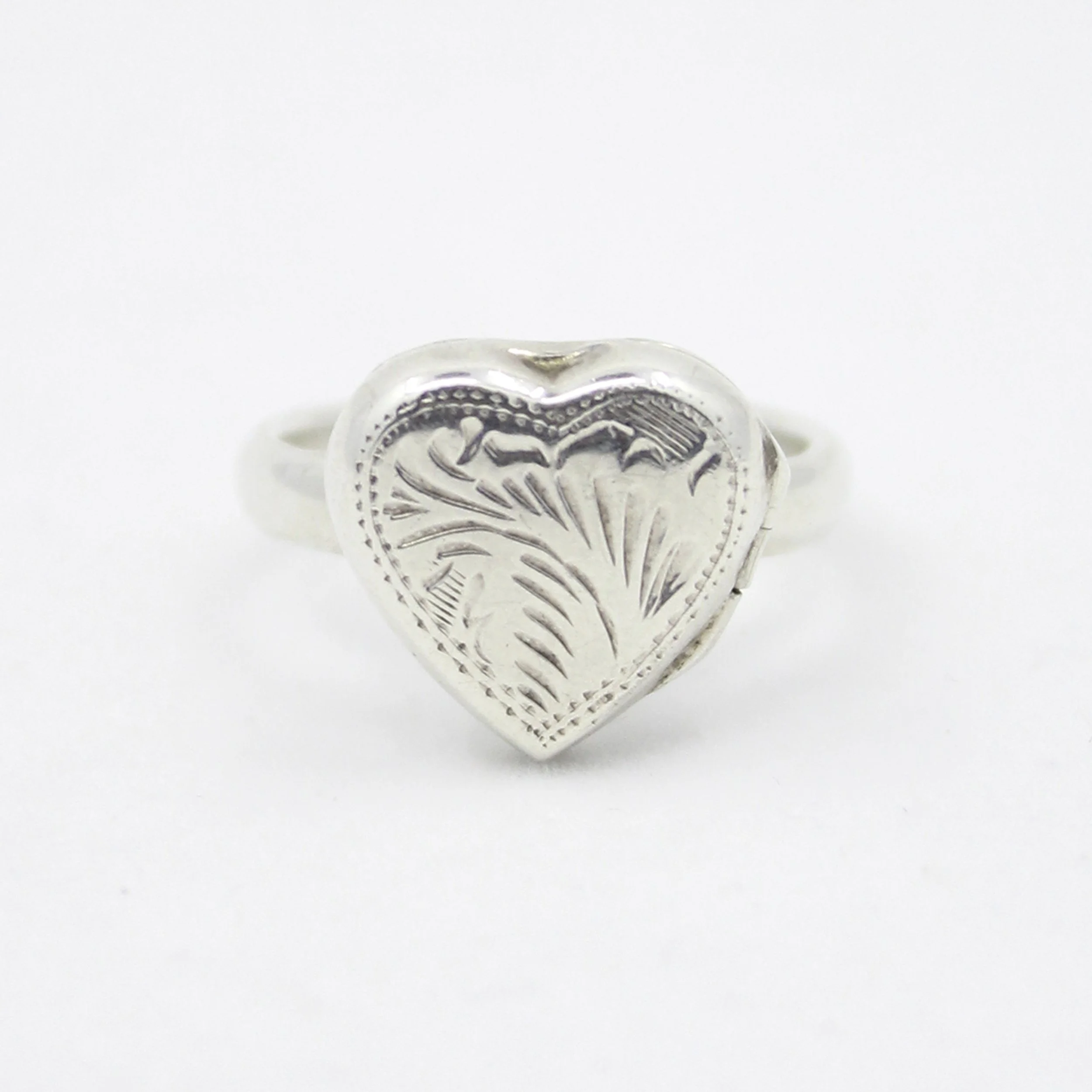 Vintage Sterling Locket Ring