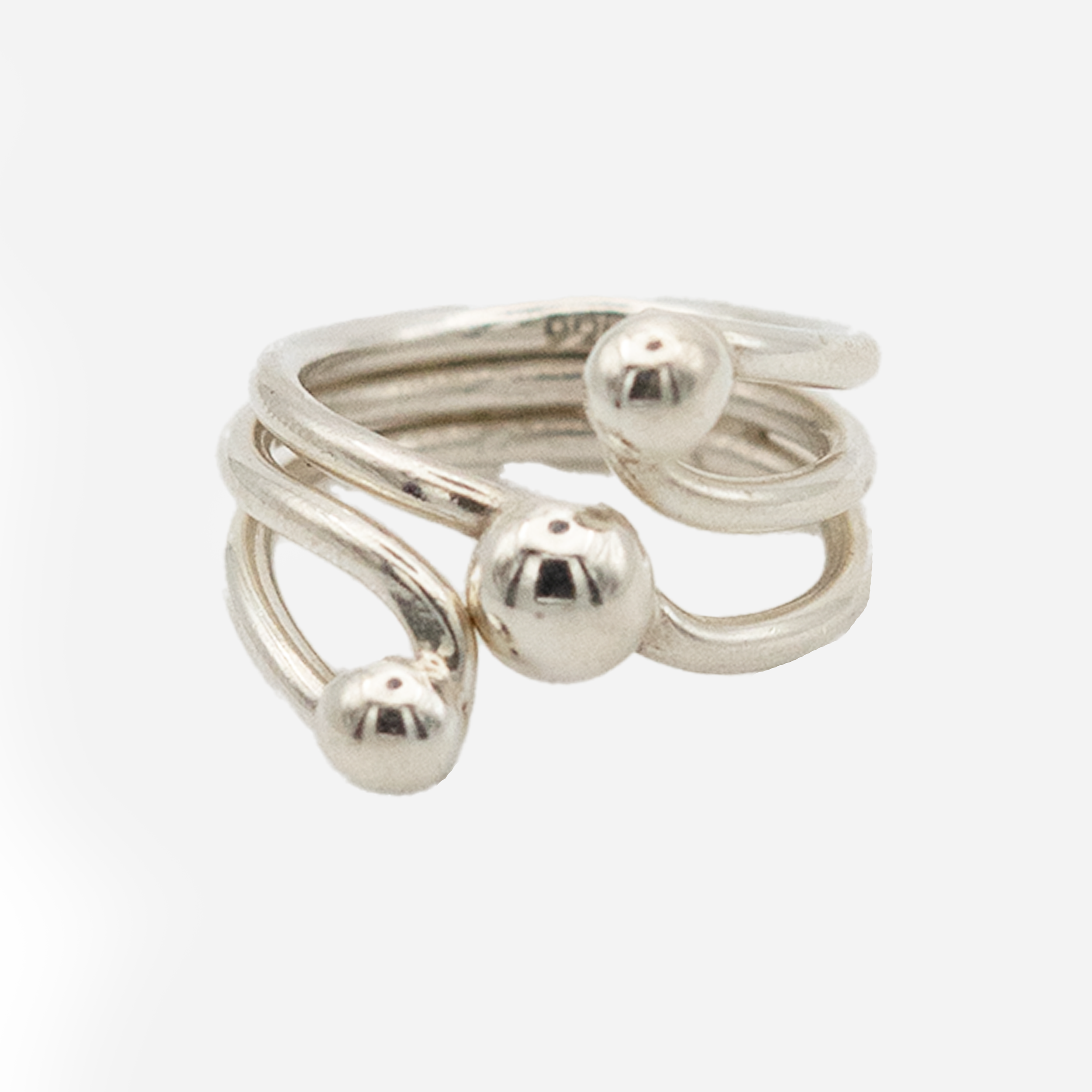 Vintage Silver Orbital Ring