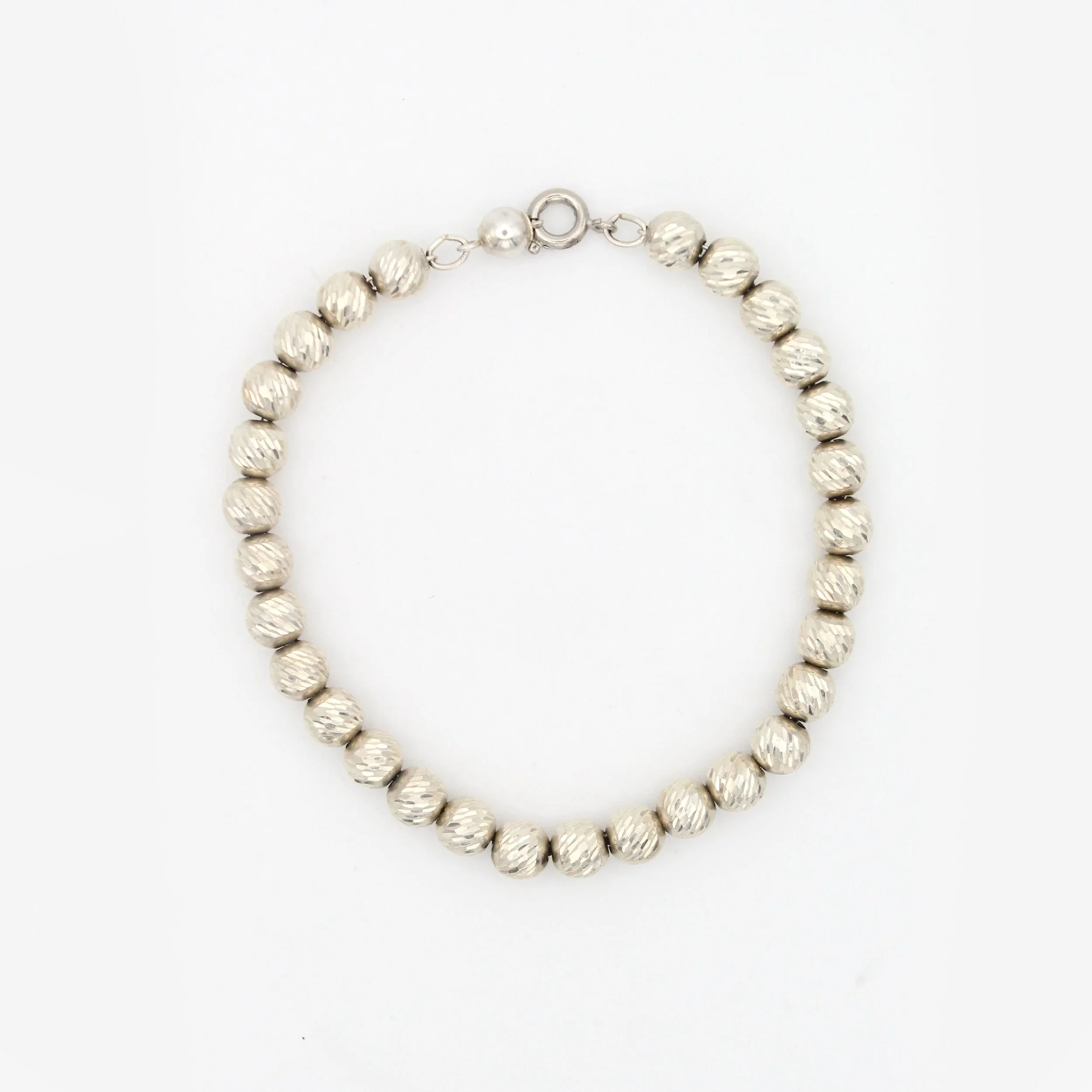 Vintage Silver Beaded Bracelet