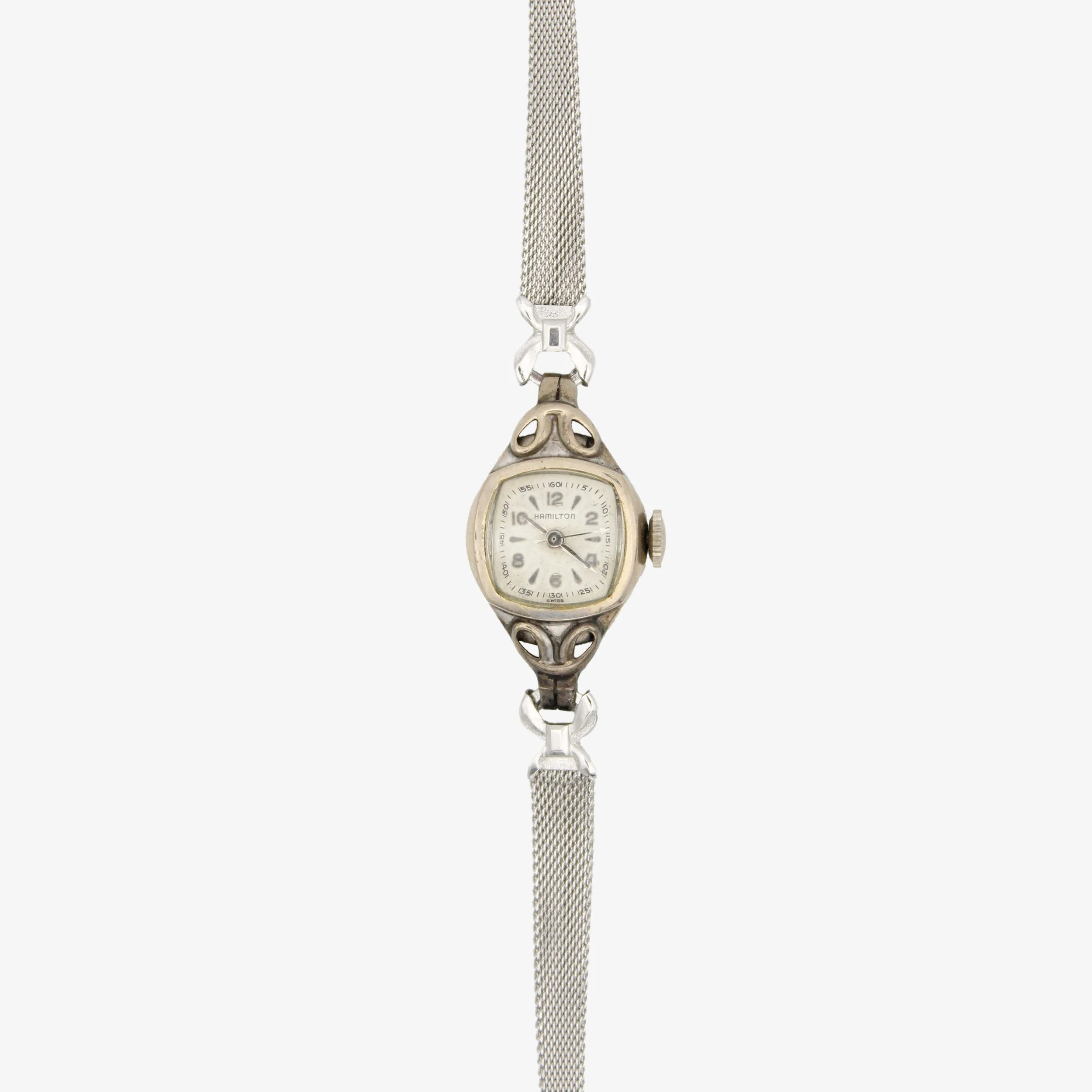Vintage Hamilton White Gold-Filled Watch