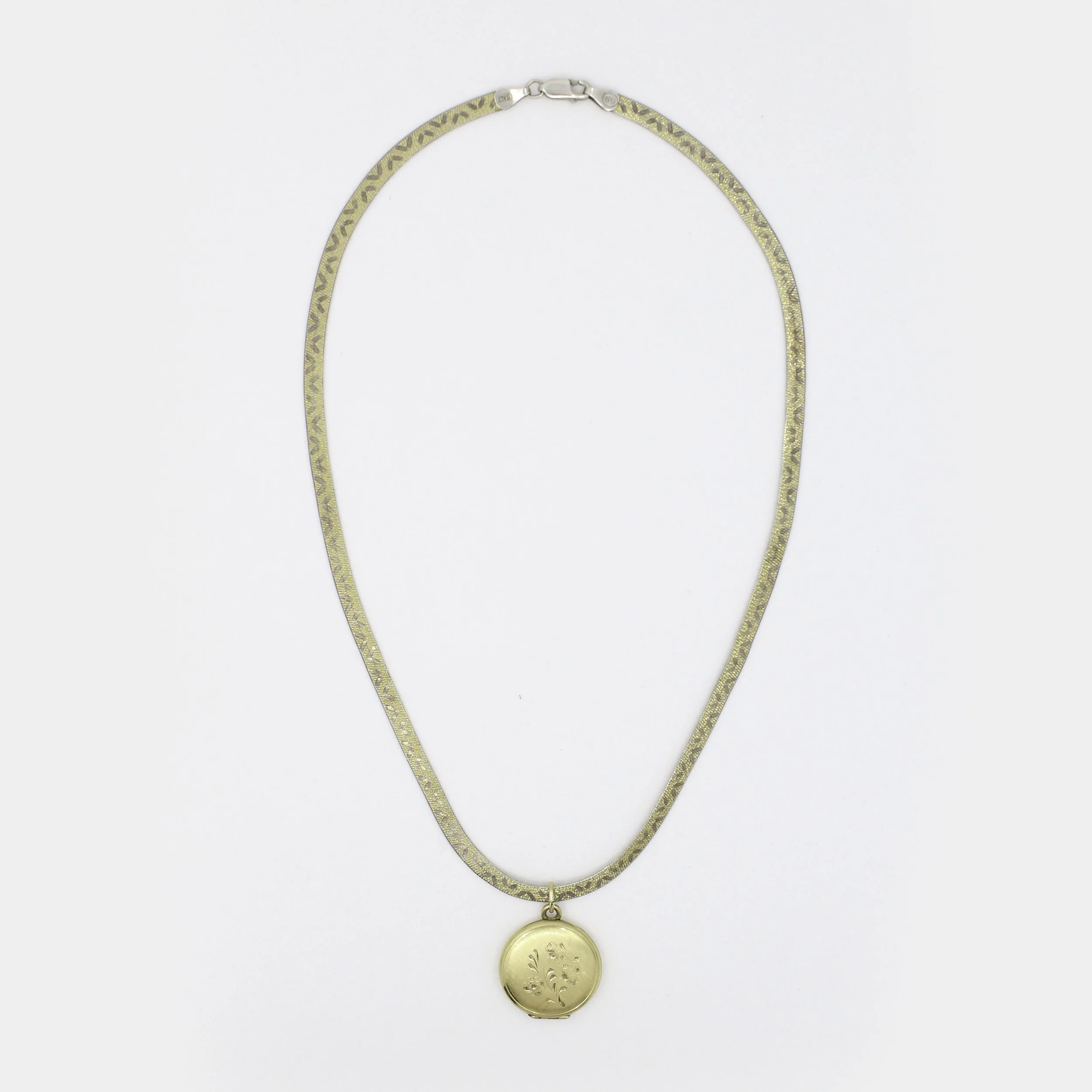 Reworked Gold Vermeil Locket Necklace