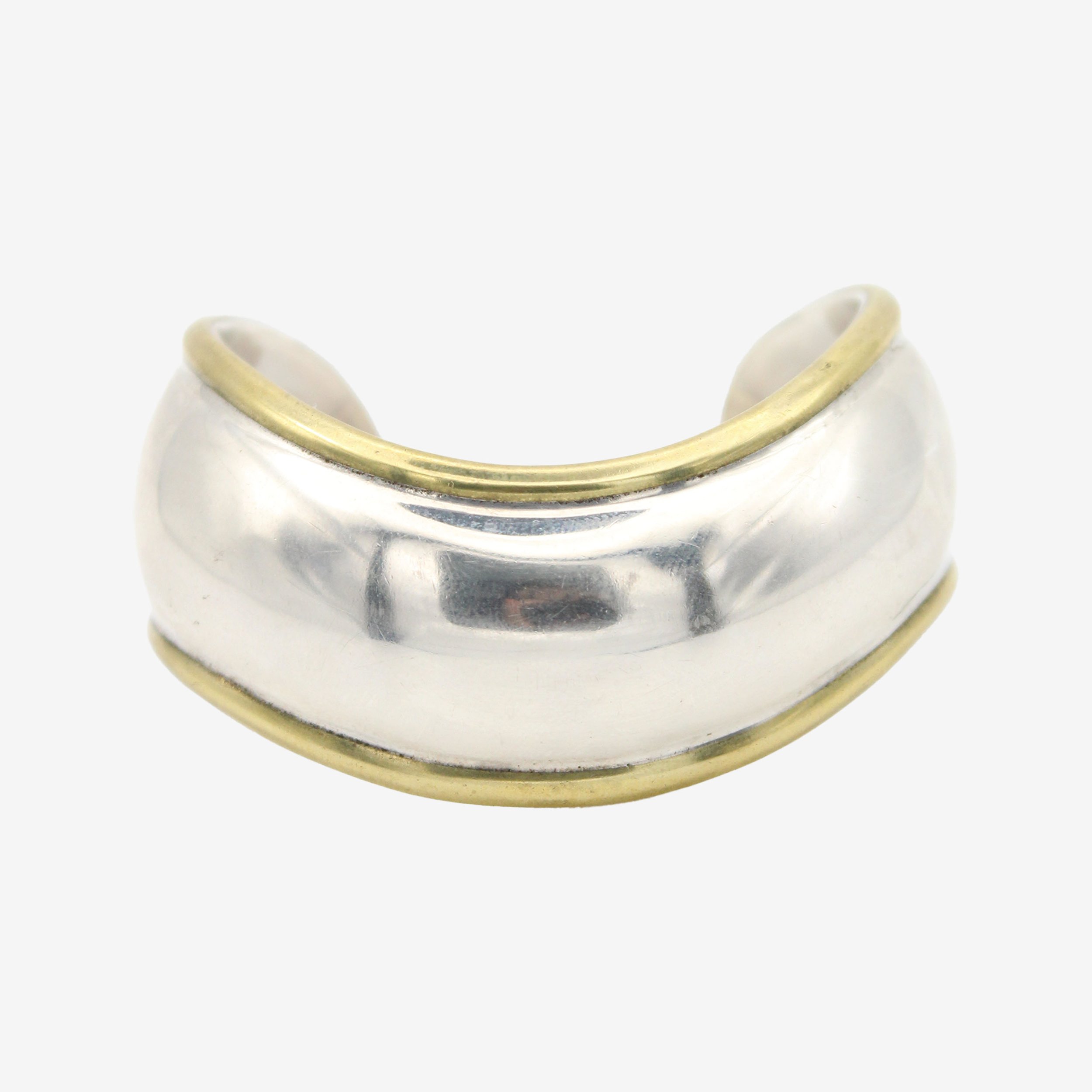 Vintage Sterling Silver 2-Tone Organic Cuff