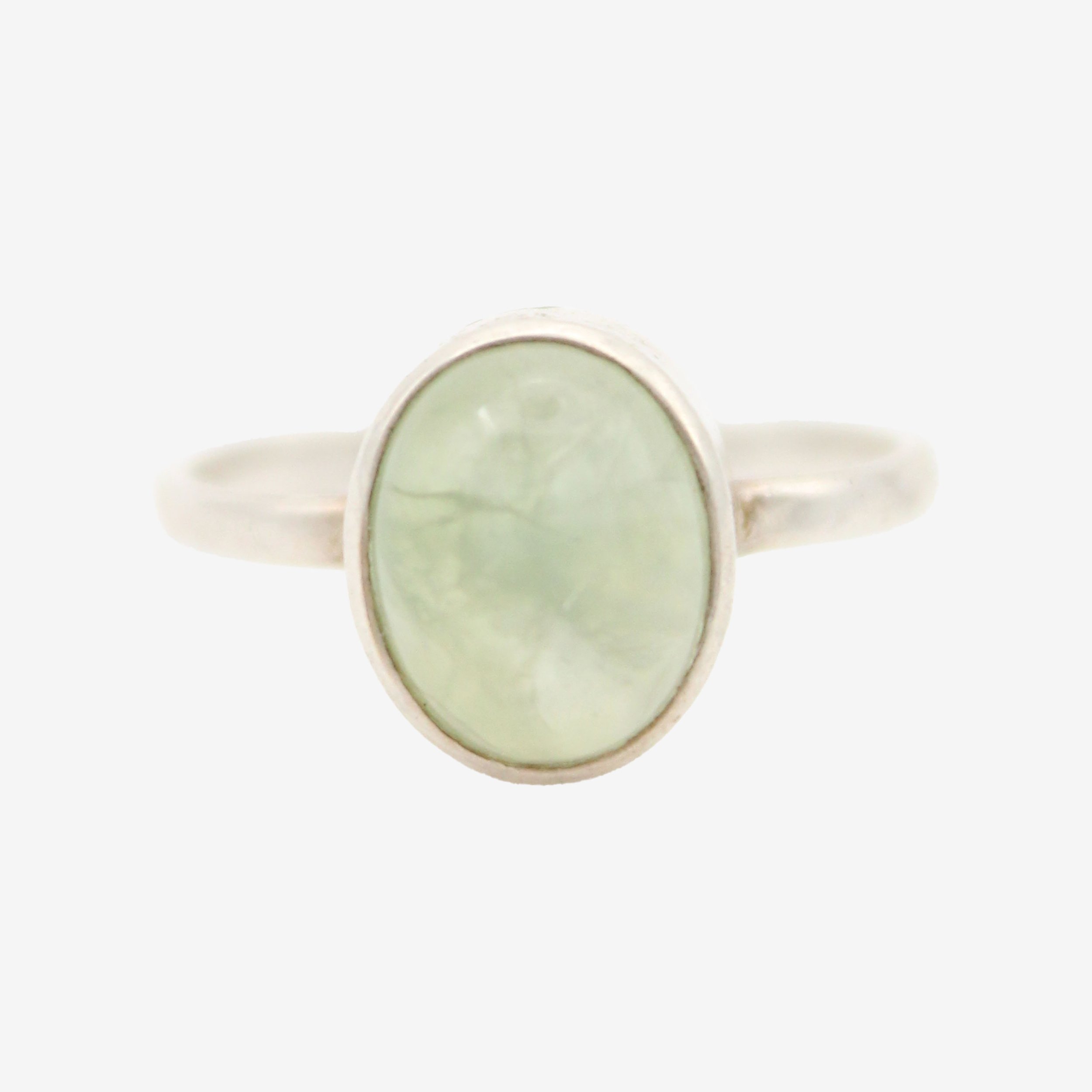 Vintage Silver Prehnite Ring