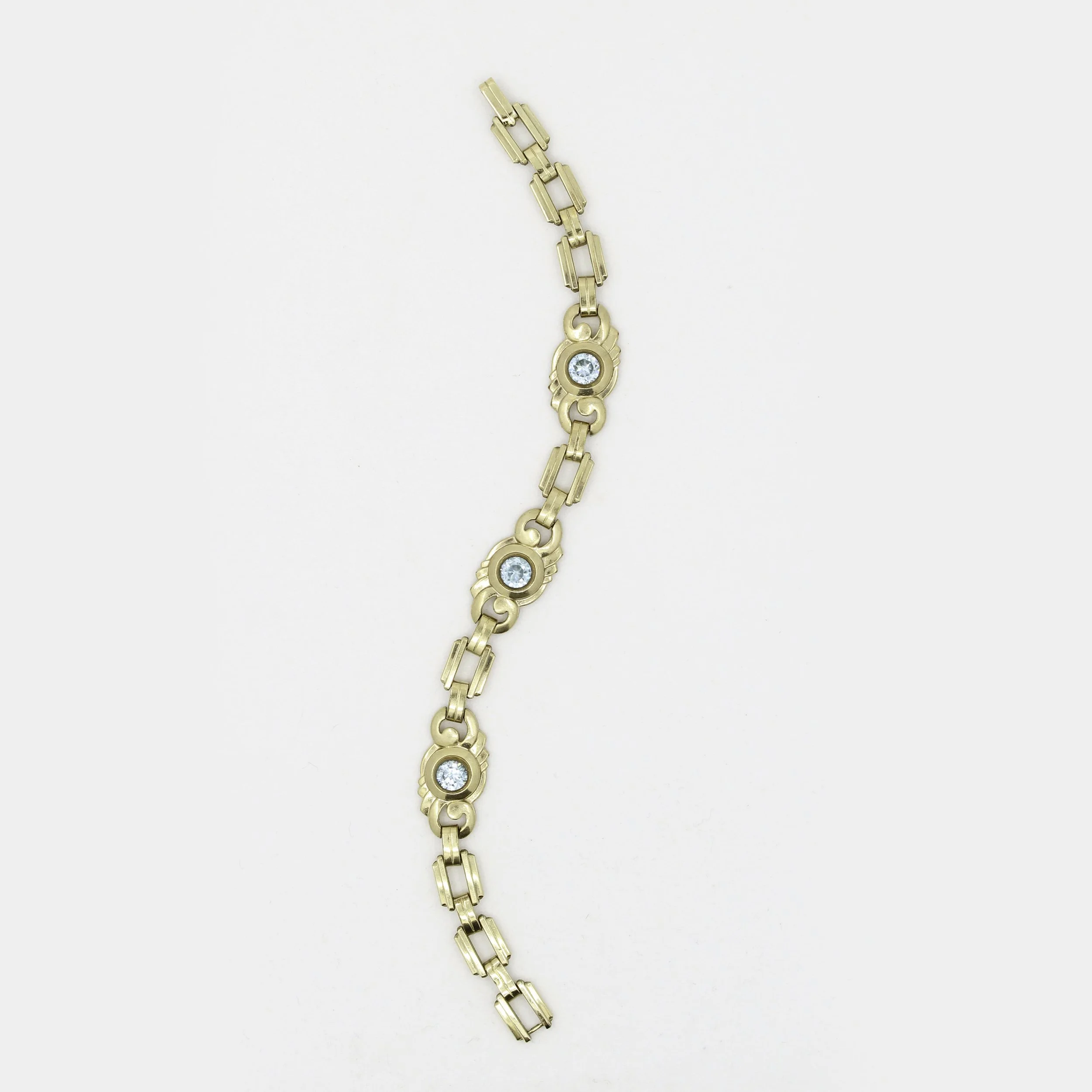 Vintage Gold-Filled Aquamarine Bracelet